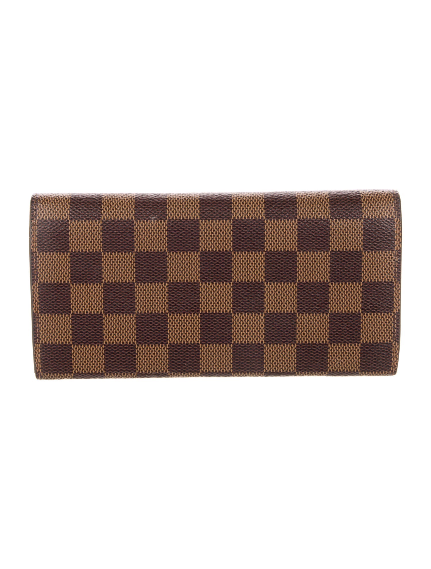Louis Vuitton Damier Ebene Pattern Coated Canvas Emilie Wallet