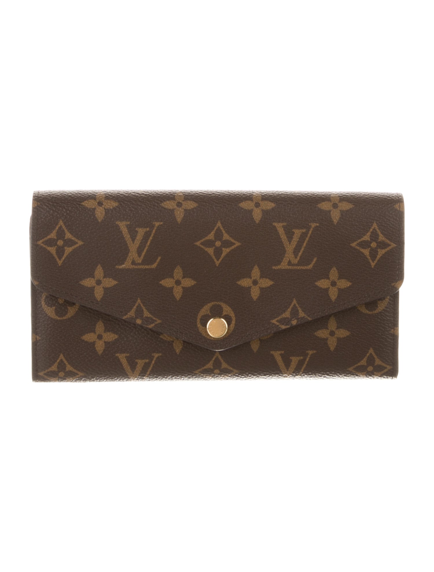 Louis Vuitton LV Monogram Coated Canvas Sarah Wallet