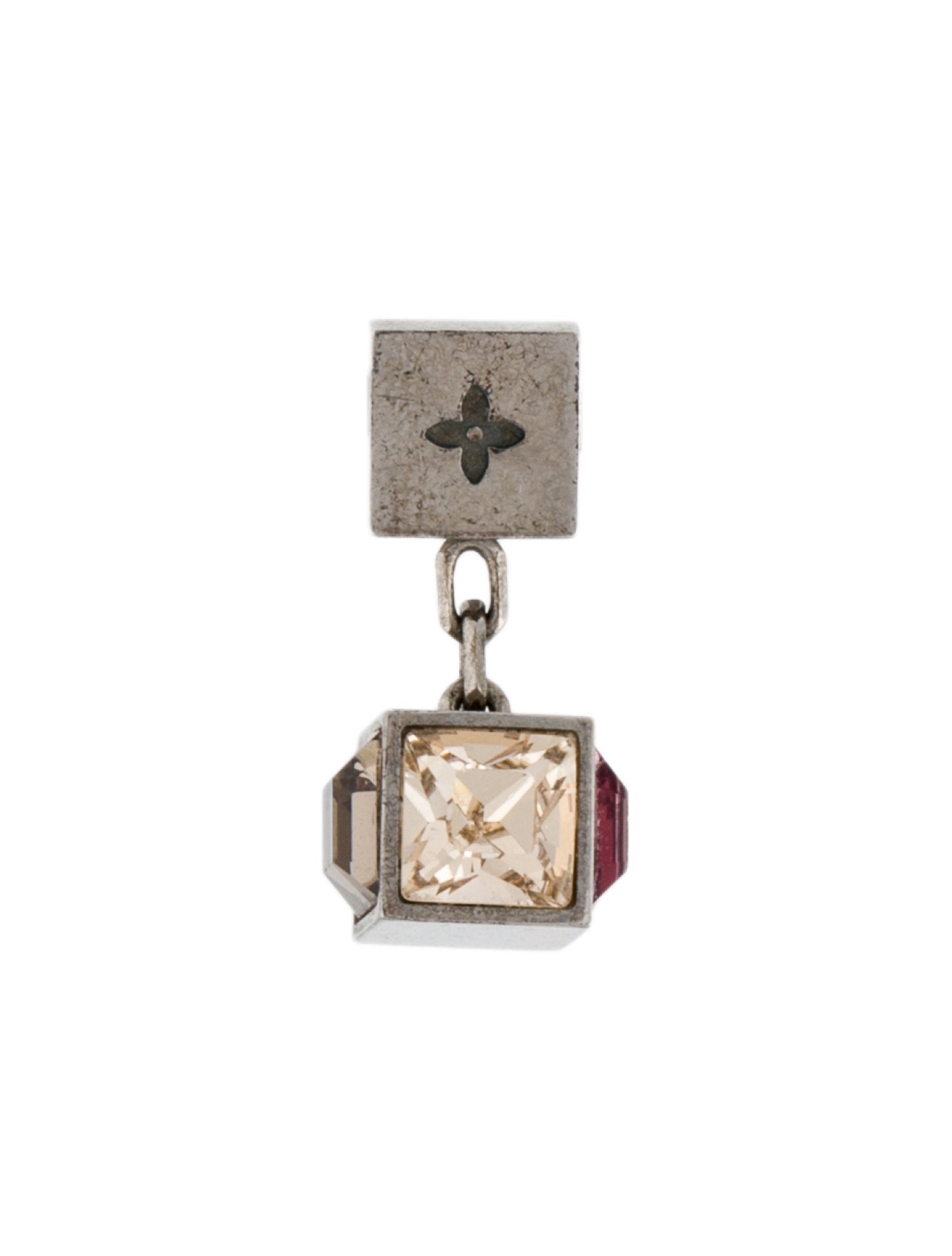 Louis Vuitton Crystal Gamble Drop Single Earring