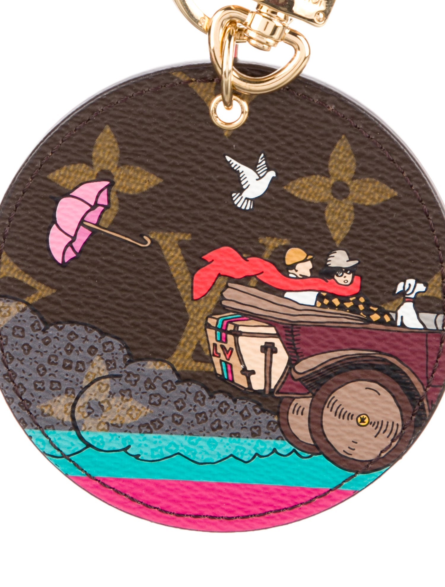 Louis Vuitton Monogram Illustre Round Key & Bag Charm