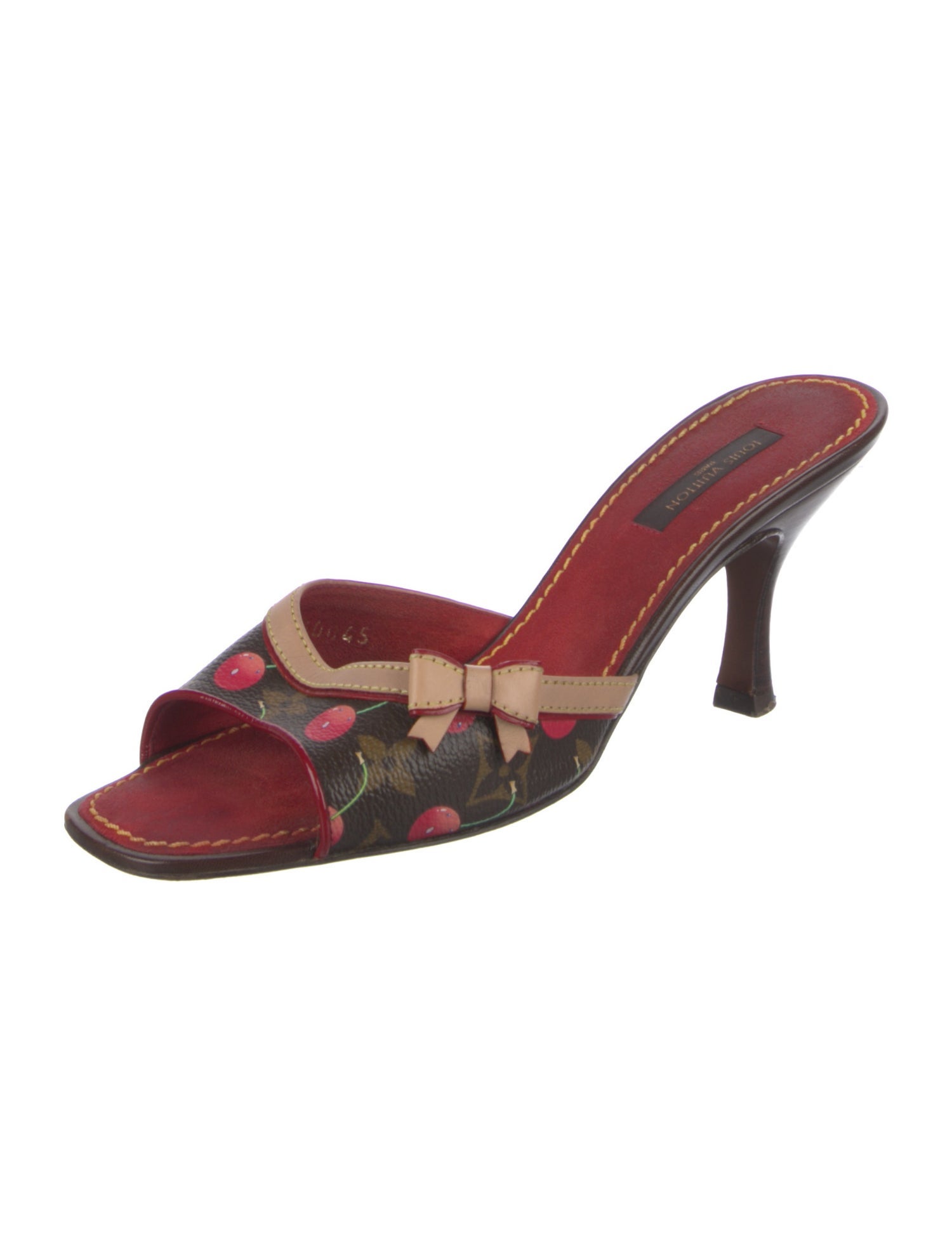 Louis Vuitton Printed Bow Accents Slides