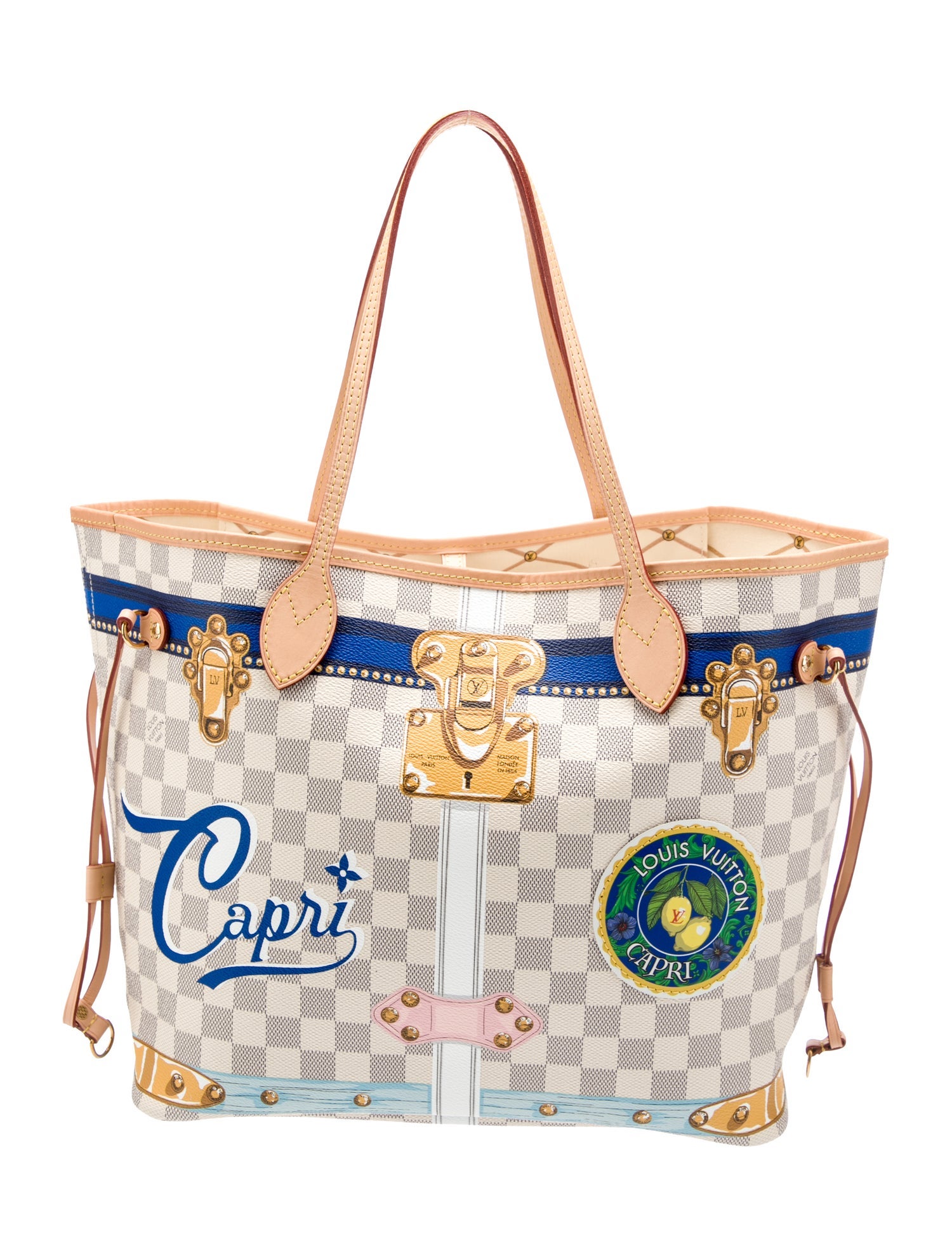 Louis Vuitton Damier Azur Neverfull w/Pouch MM