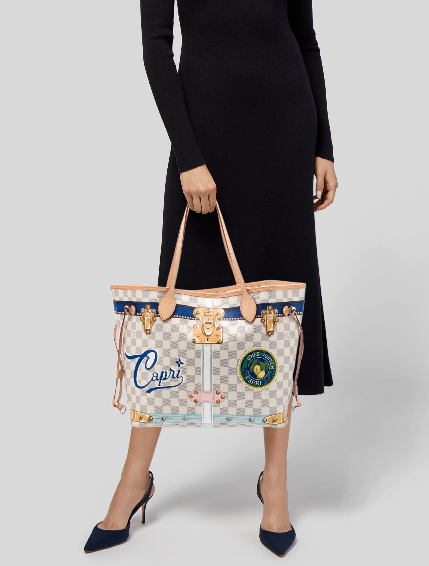 Louis Vuitton Damier Azur Neverfull w/Pouch MM