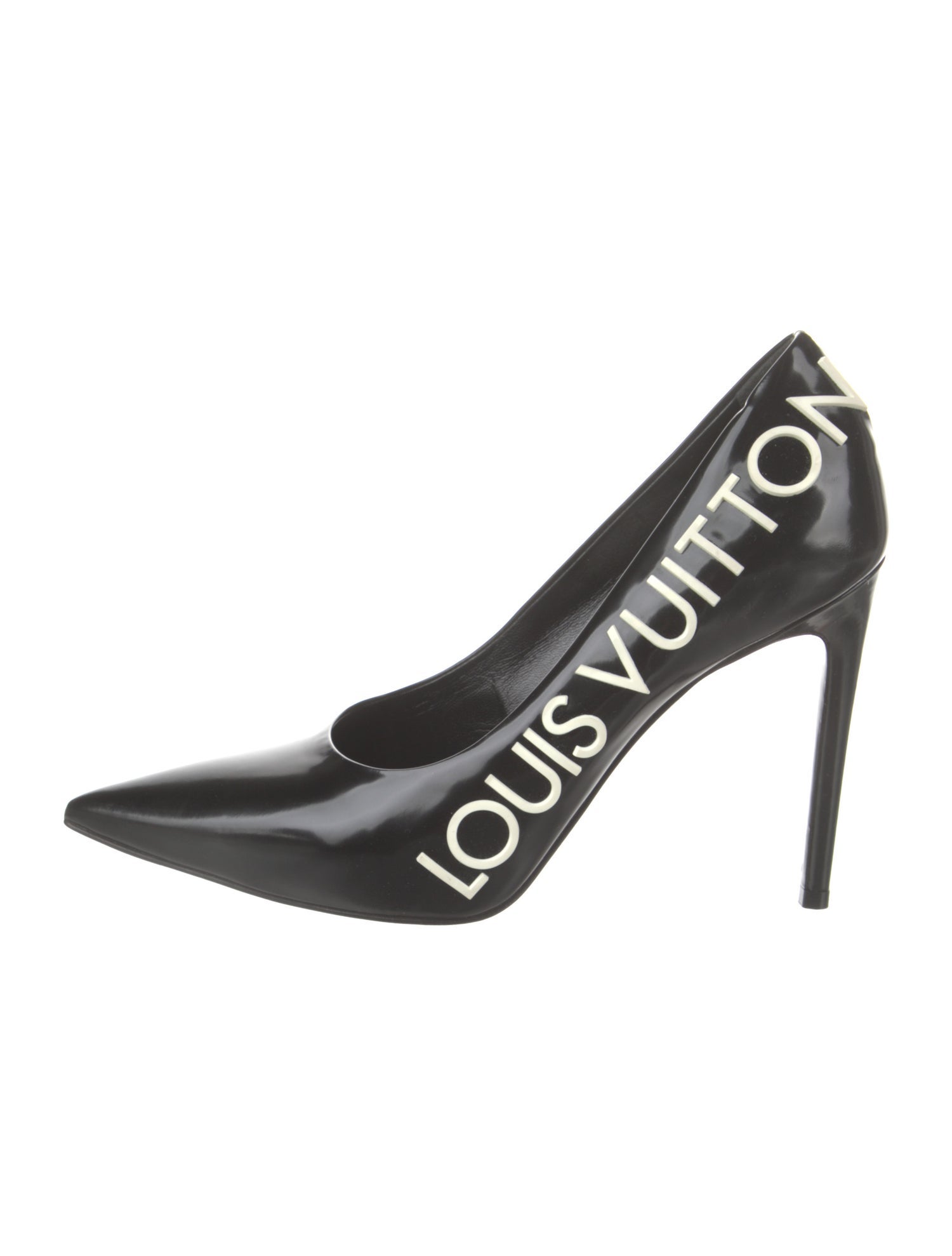 Louis Vuitton Signature Logo Patent Leather Pumps