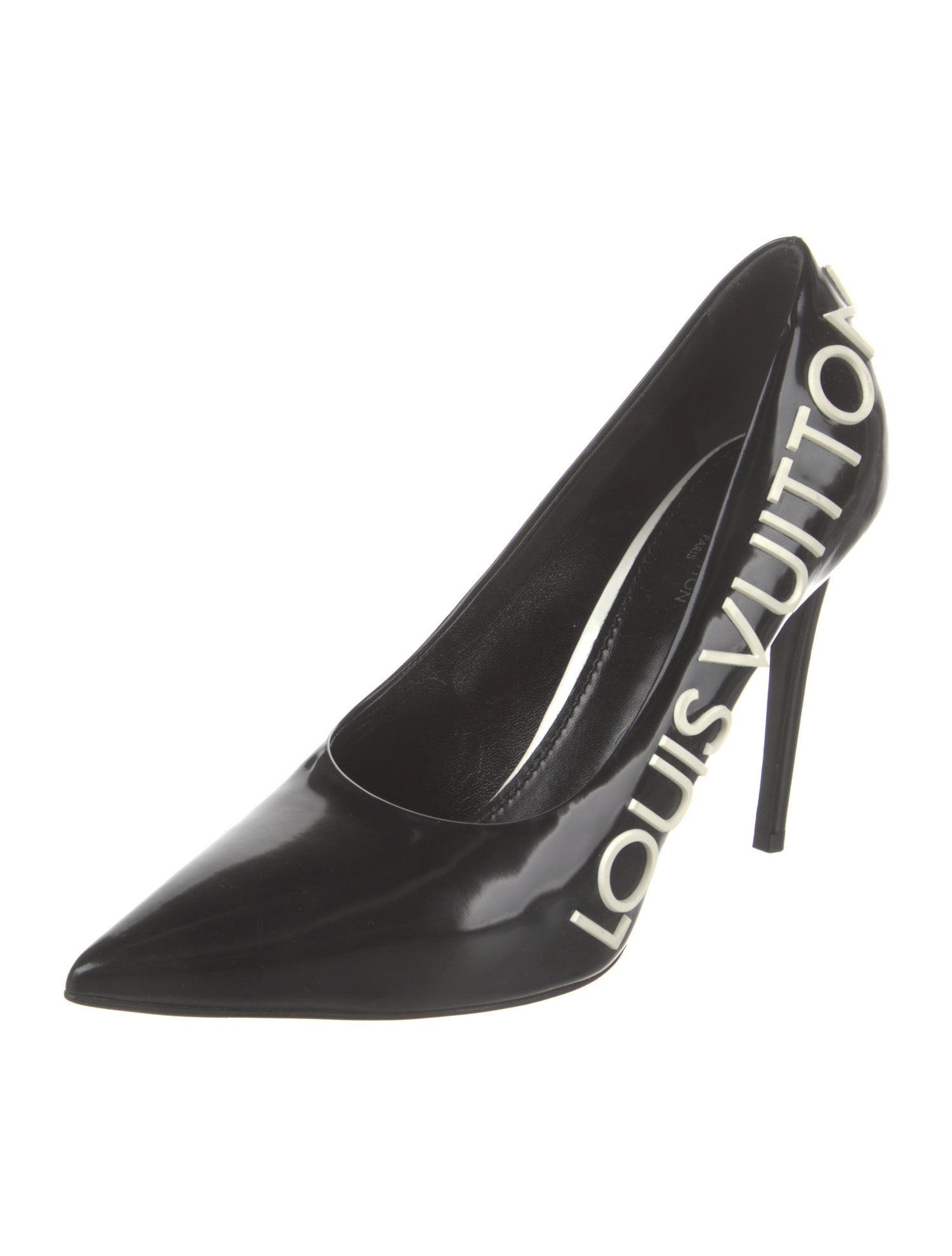 Louis Vuitton Signature Logo Patent Leather Pumps