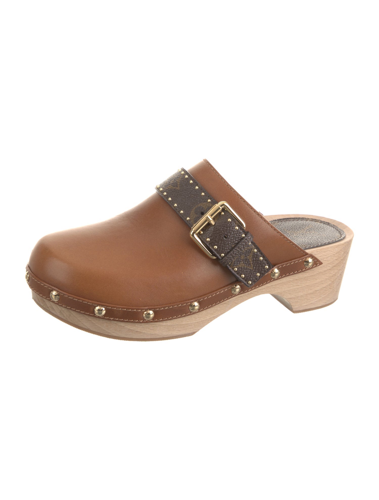 Louis Vuitton LV Monogram Leather Mules