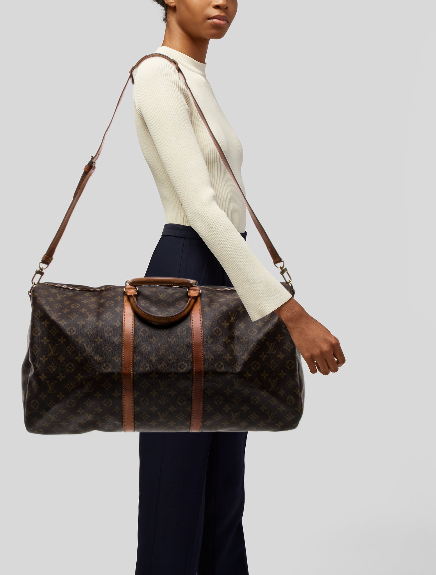 Louis Vuitton LV Monogram Keepall Bandouliere 60 Vintage