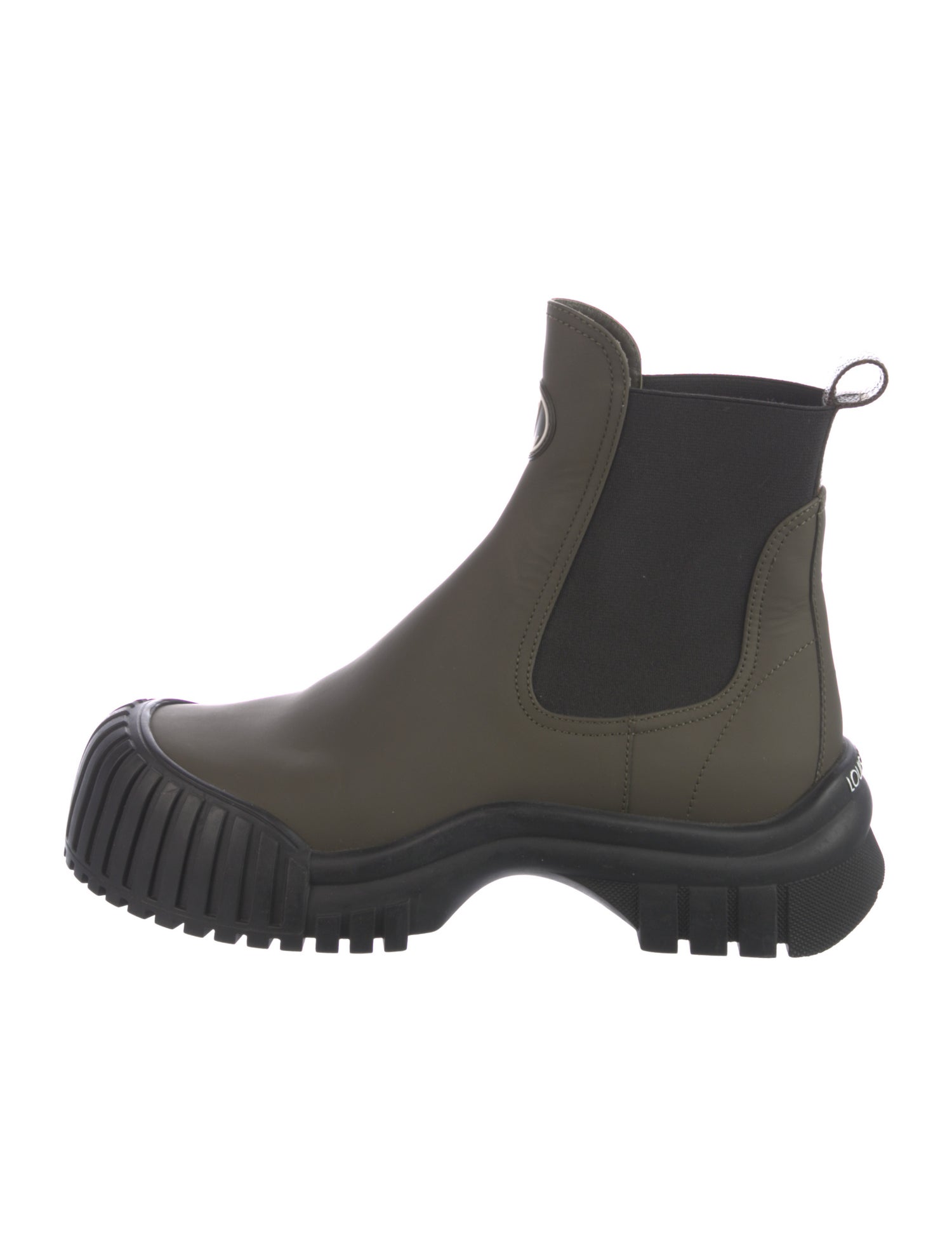 Louis Vuitton Monogram Pattern Leather Chelsea Boots