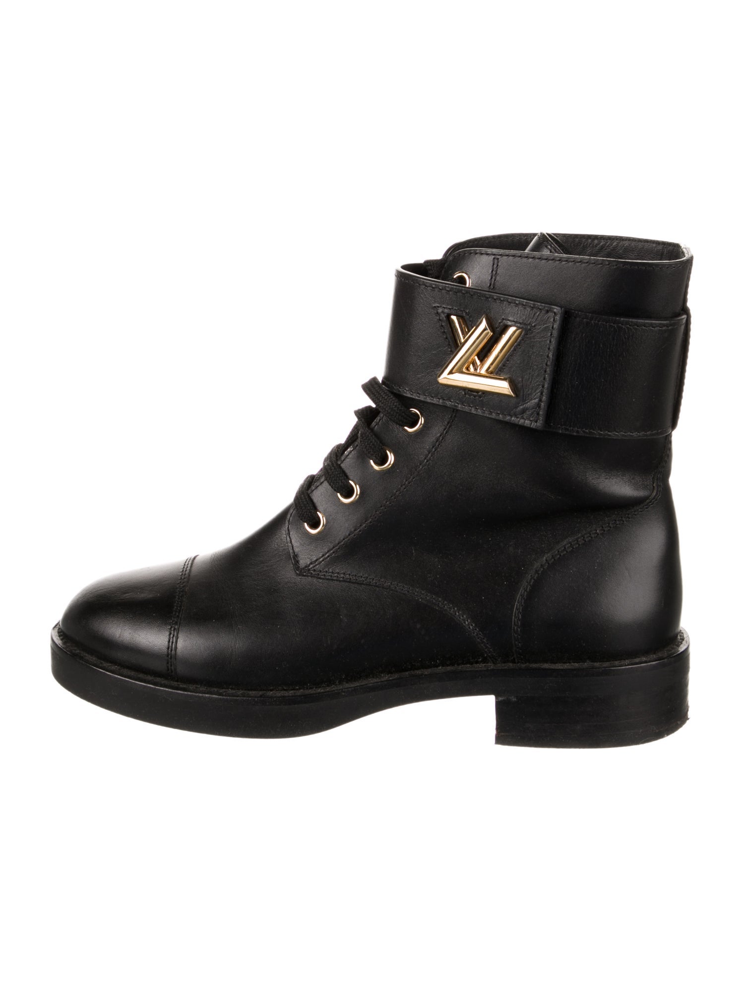 Louis Vuitton Leather Combat Boots