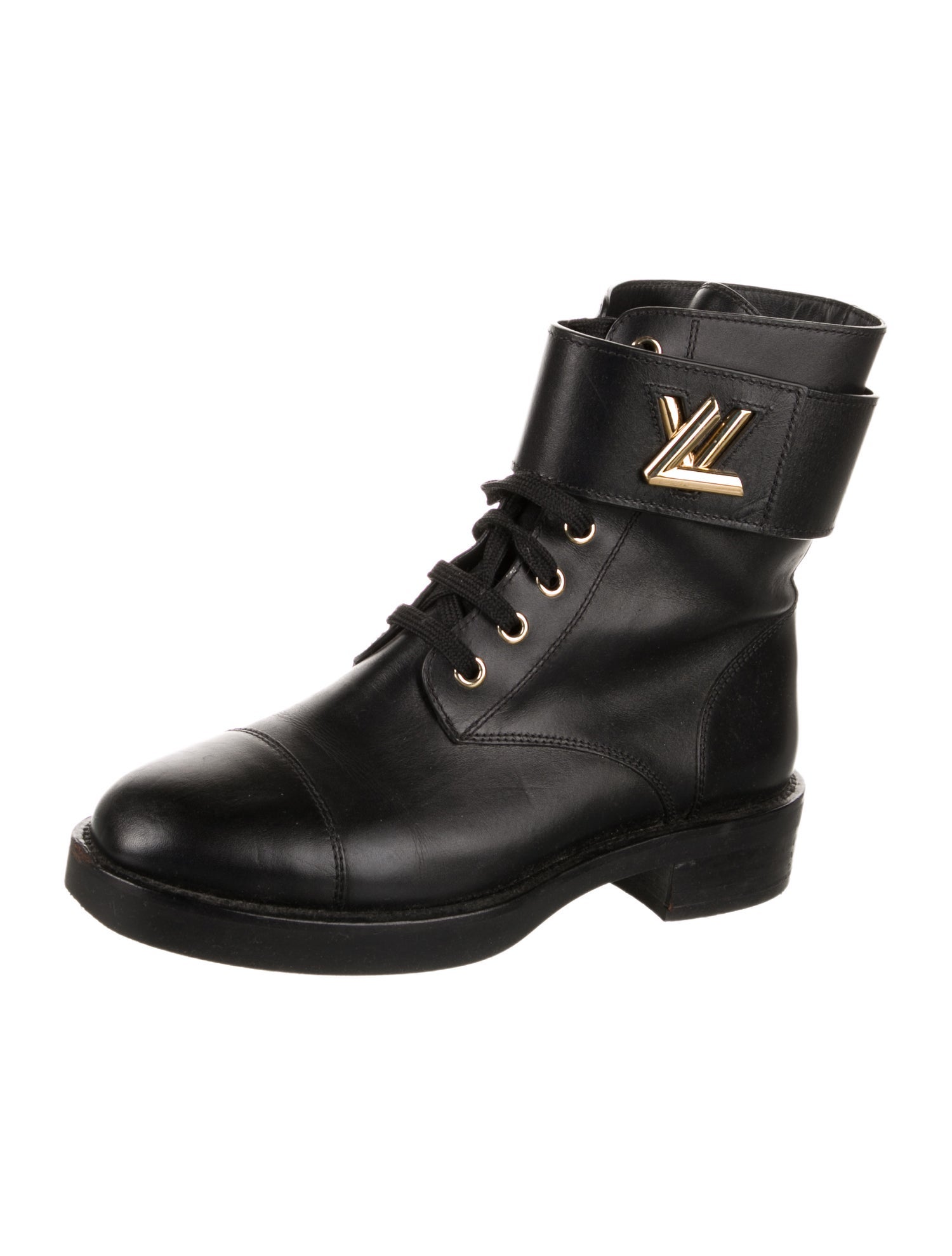 Louis Vuitton Leather Combat Boots