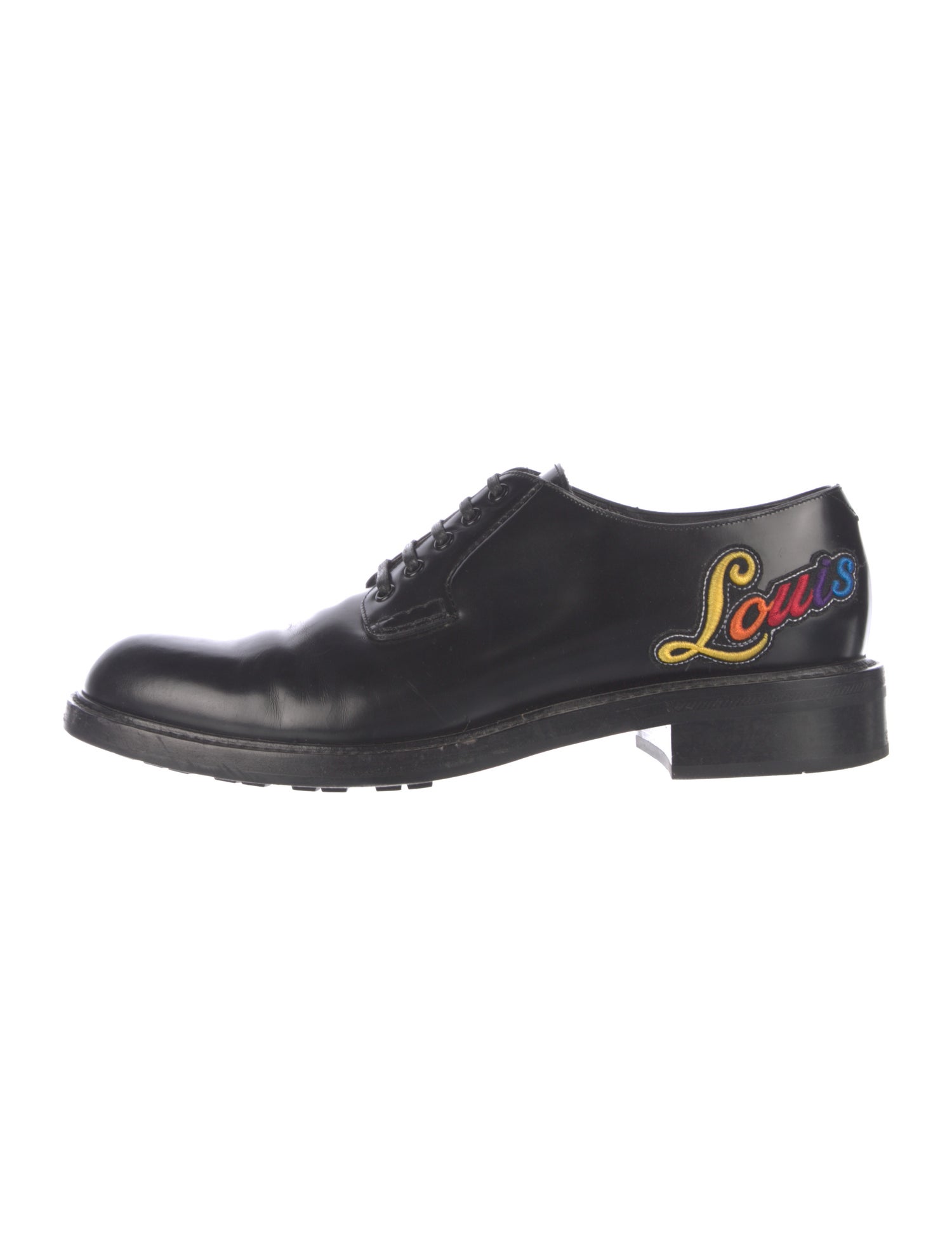 Louis Vuitton Leather Graphic Print Derby Shoes