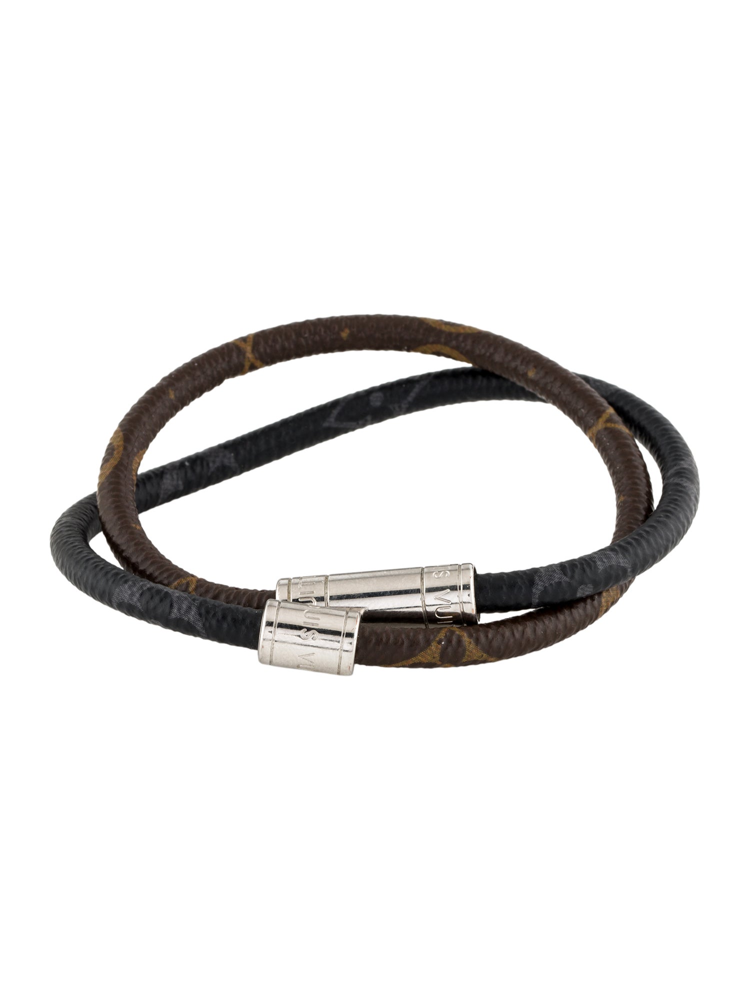 Louis Vuitton Leather Keep It Double Wrap Bracelet