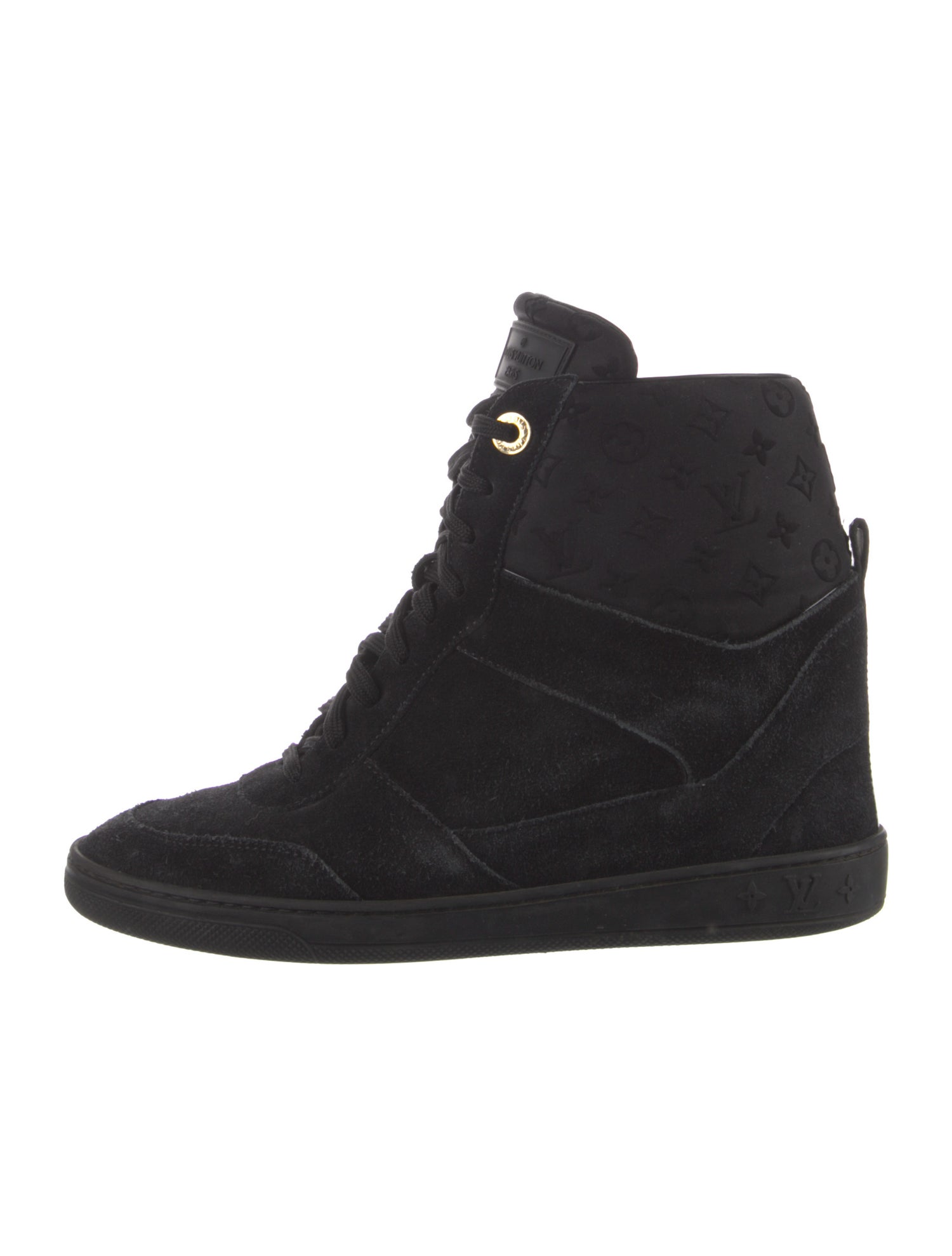 Louis Vuitton LV Monogram Suede Wedge Sneakers
