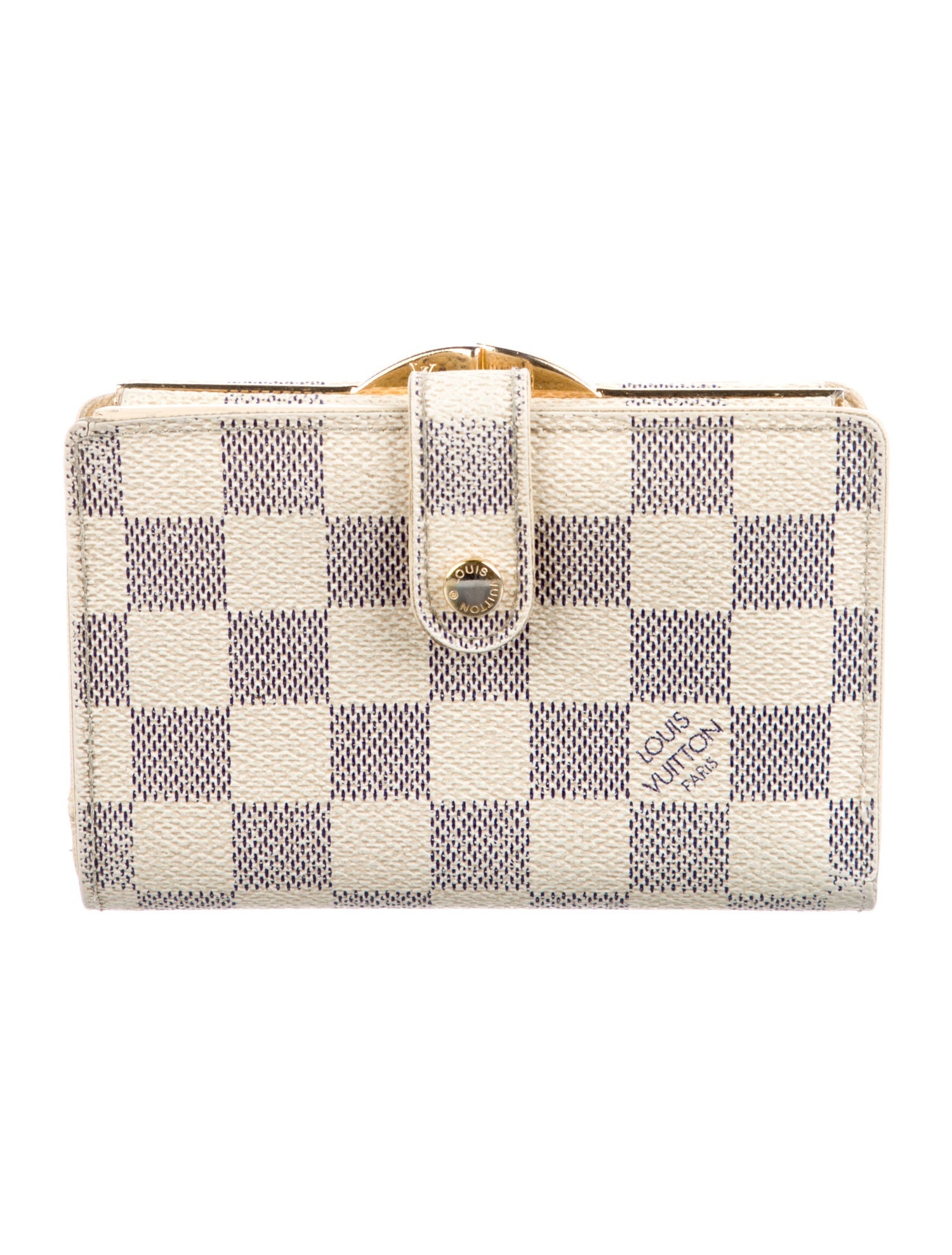 Louis Vuitton Damier Azur Pattern Coated Canvas French Purse