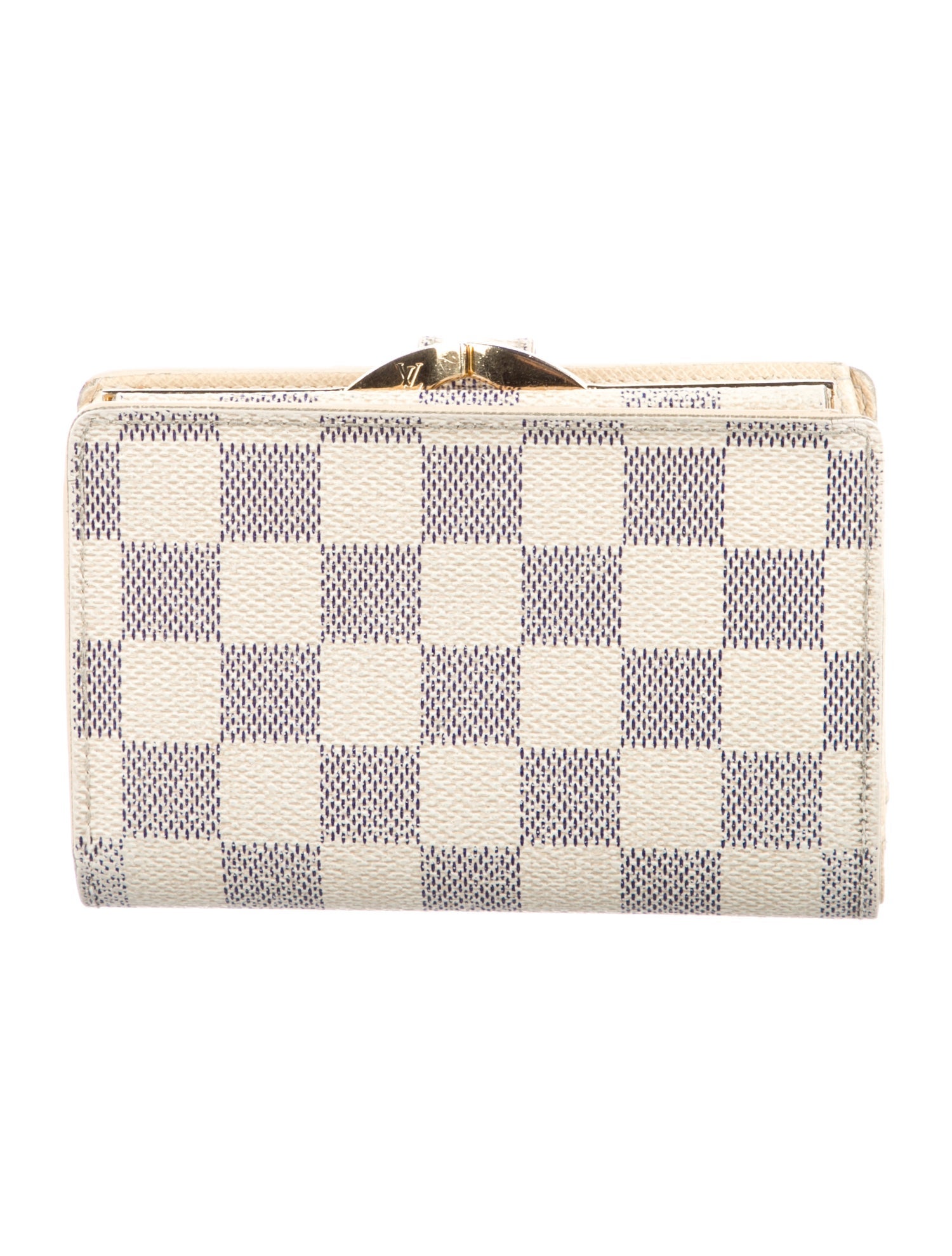 Louis Vuitton Damier Azur Pattern Coated Canvas French Purse