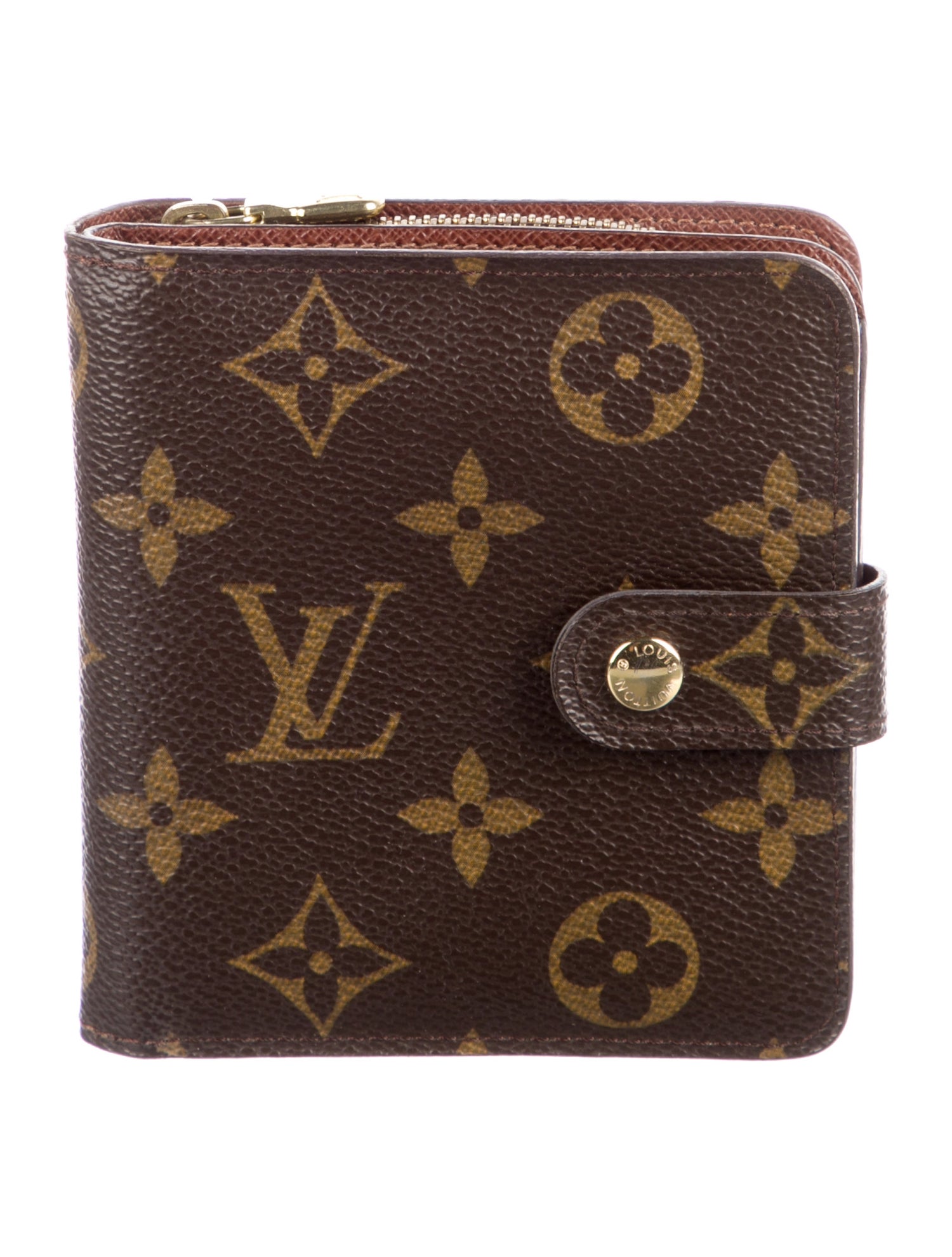 Louis Vuitton LV Monogram Coated Canvas Compact Zippé Wallet