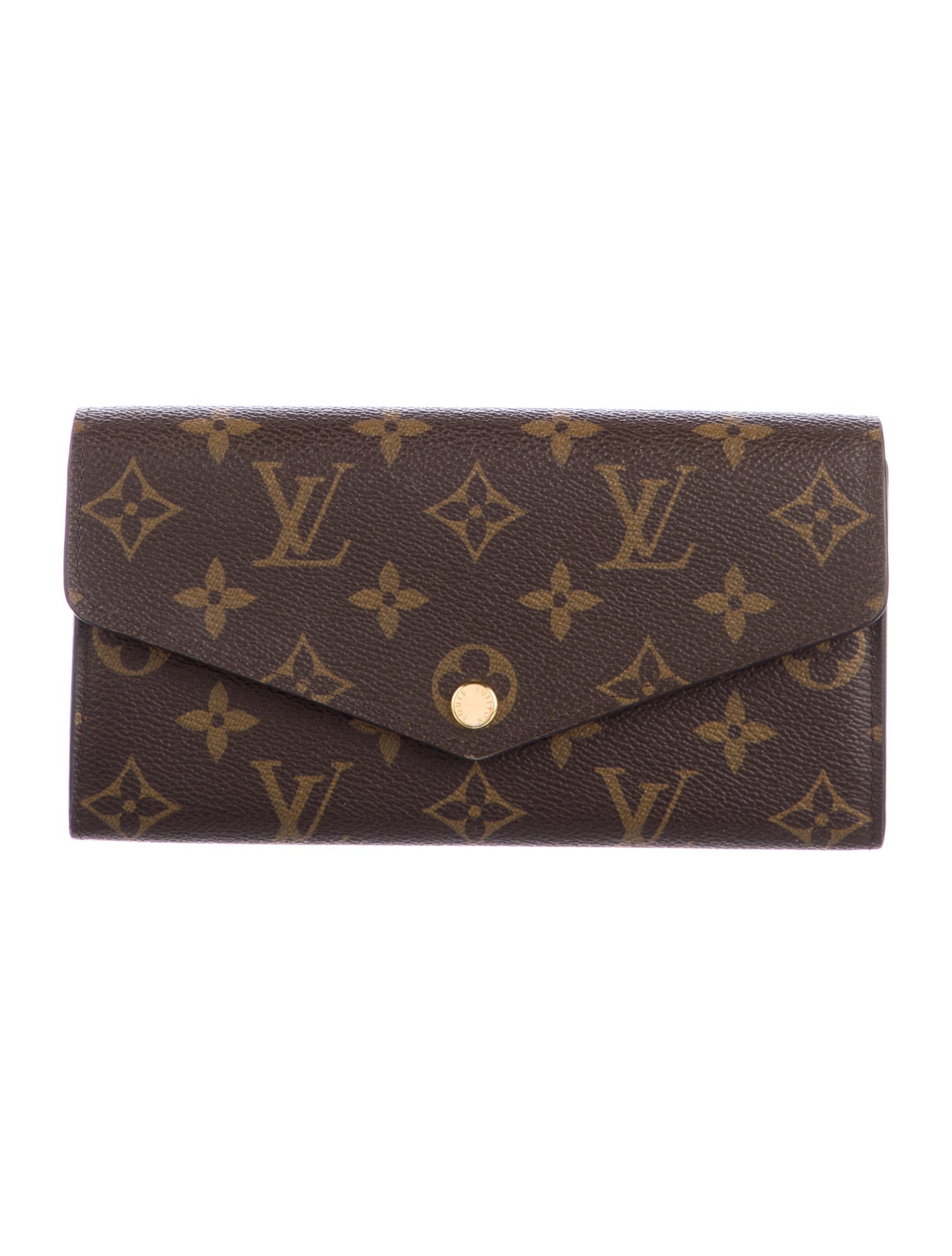 Louis Vuitton LV Monogram Coated Canvas Sarah Wallet