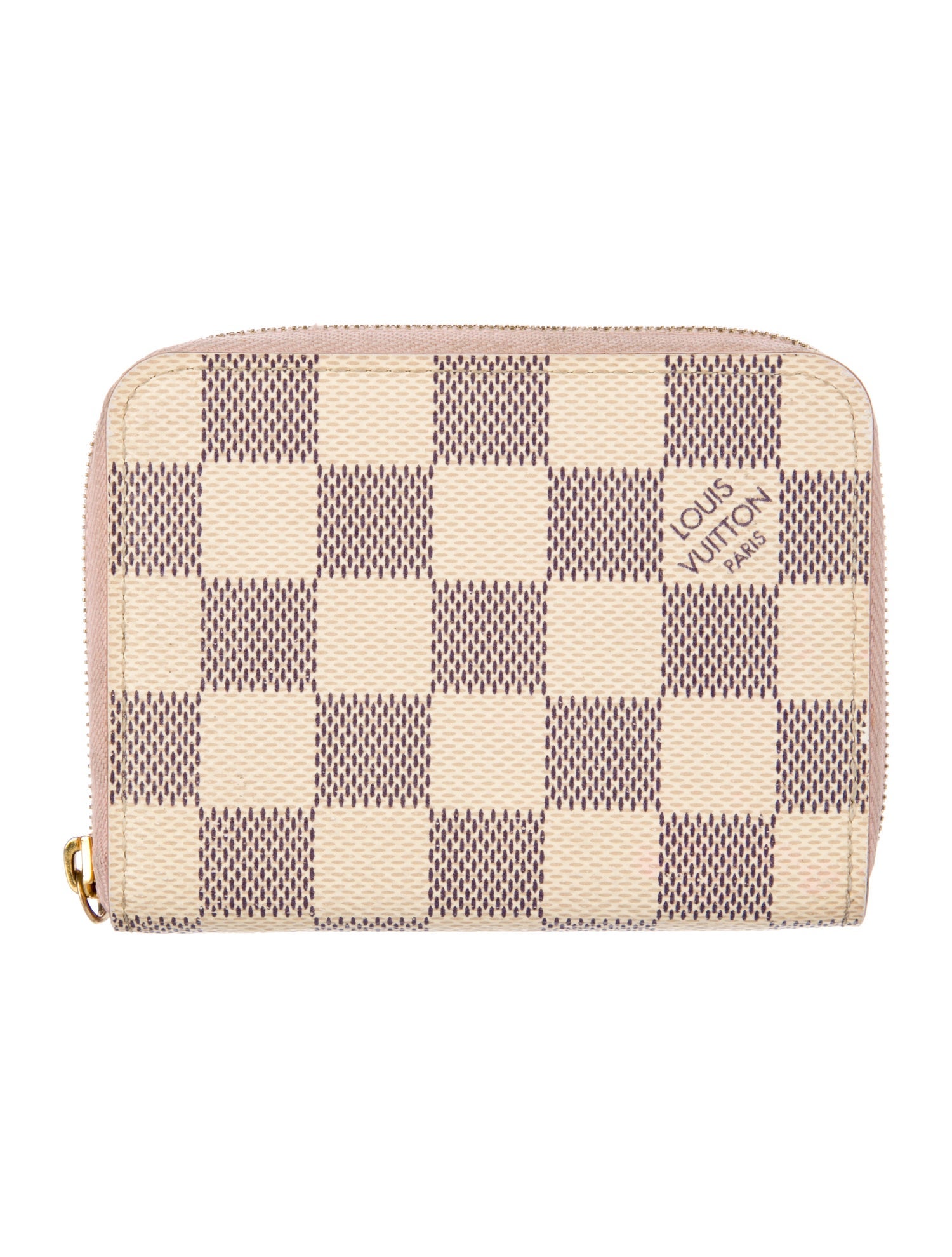 Louis Vuitton Damier Azur Pattern Coated Canvas Zippy Coin Purse