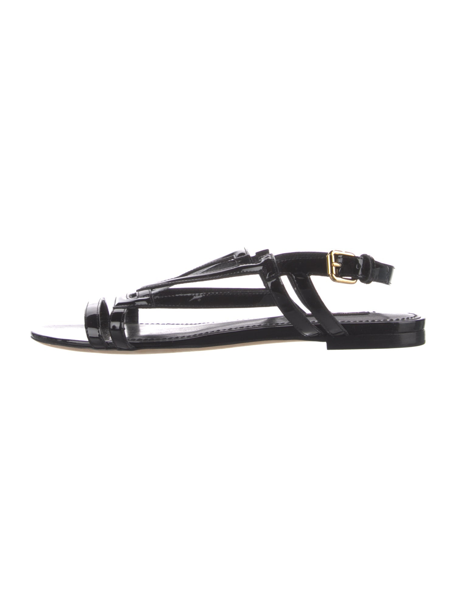 Louis Vuitton Patent Leather Slingback Sandals