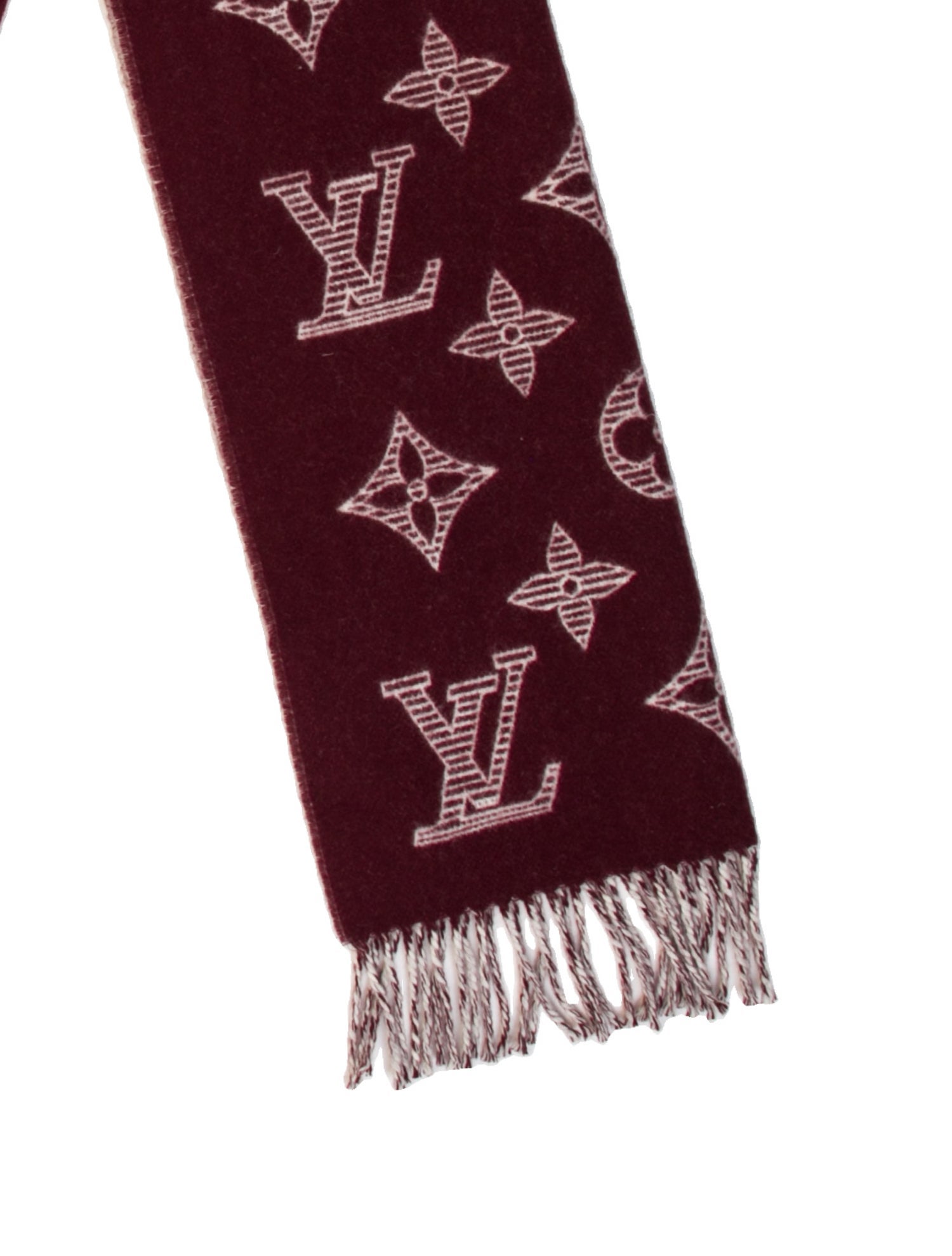 Louis Vuitton Monogram Shadow Scarf Wool Scarf