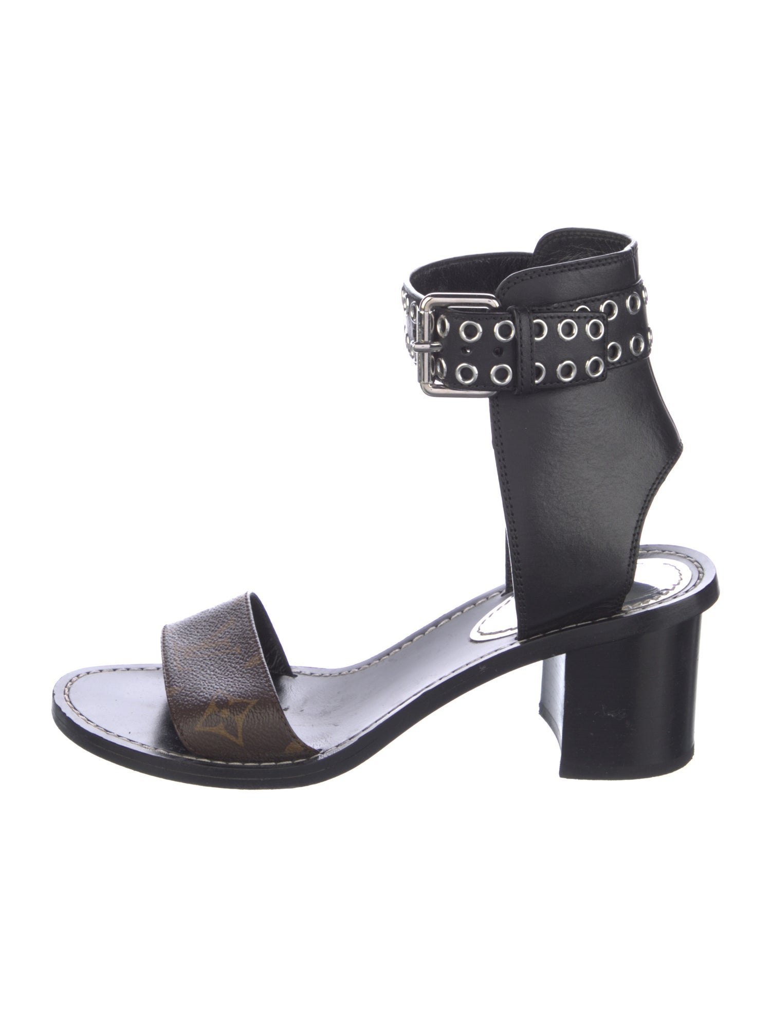 Louis Vuitton LV Monogram Leather Gladiator Sandals