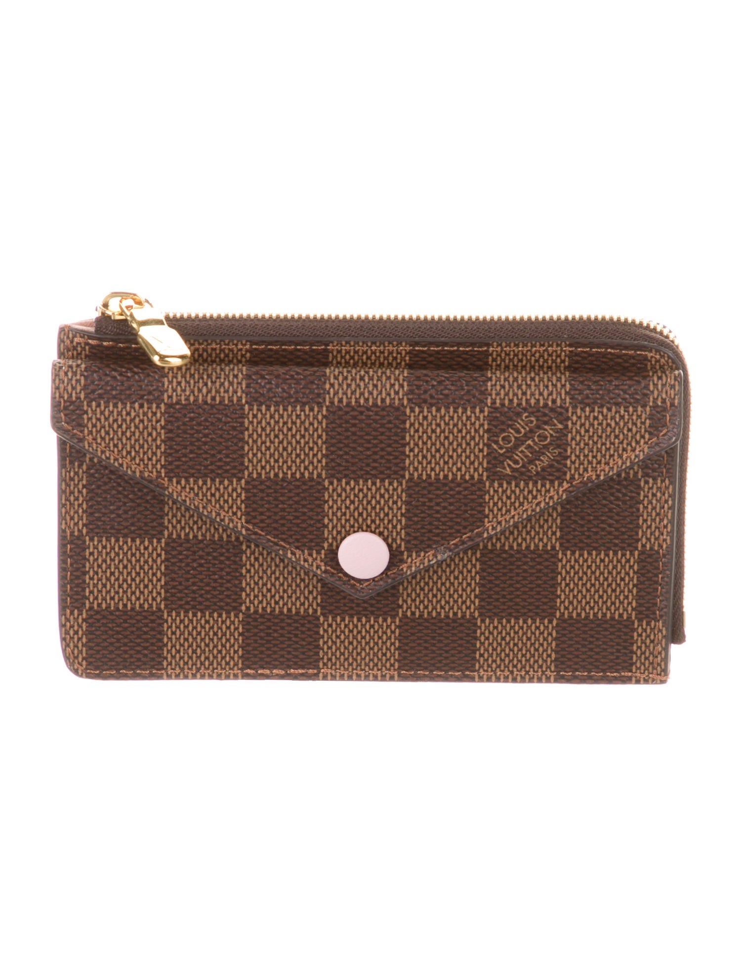 Louis Vuitton Damier Ebene Pattern Coated Canvas Card Holder Recto Verso