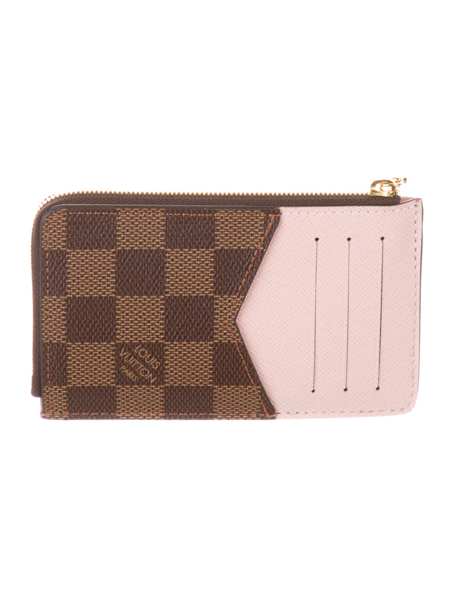 Louis Vuitton Damier Ebene Pattern Coated Canvas Card Holder Recto Verso