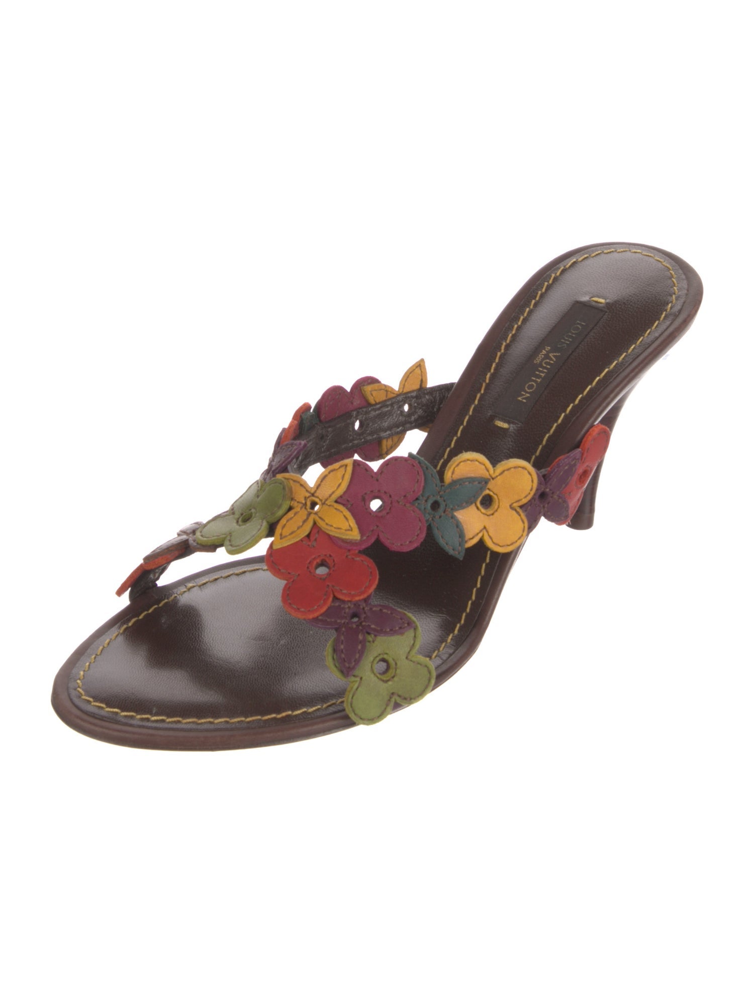 Louis Vuitton LV Monogram Leather Slides