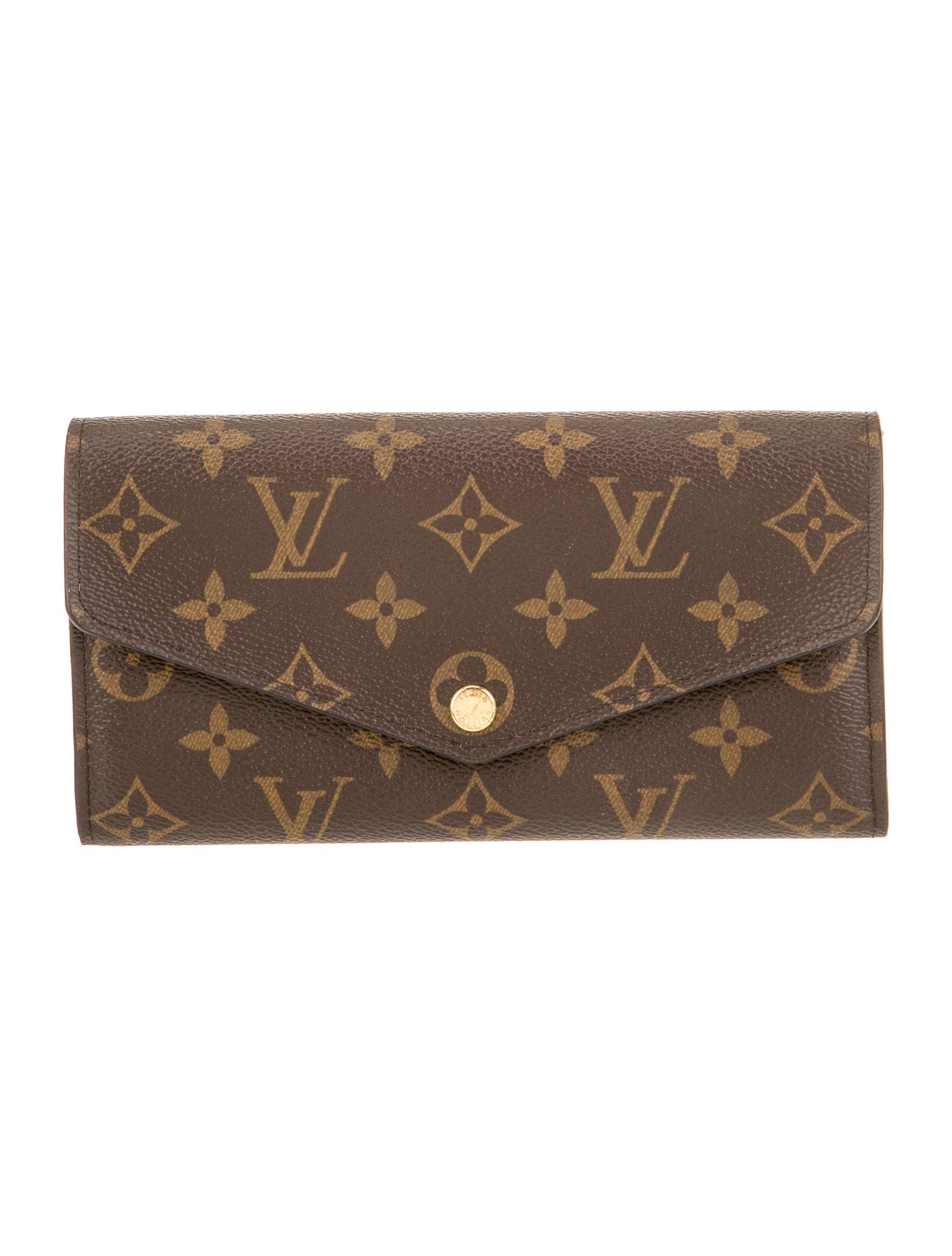 Louis Vuitton LV Monogram Coated Canvas Sarah Wallet