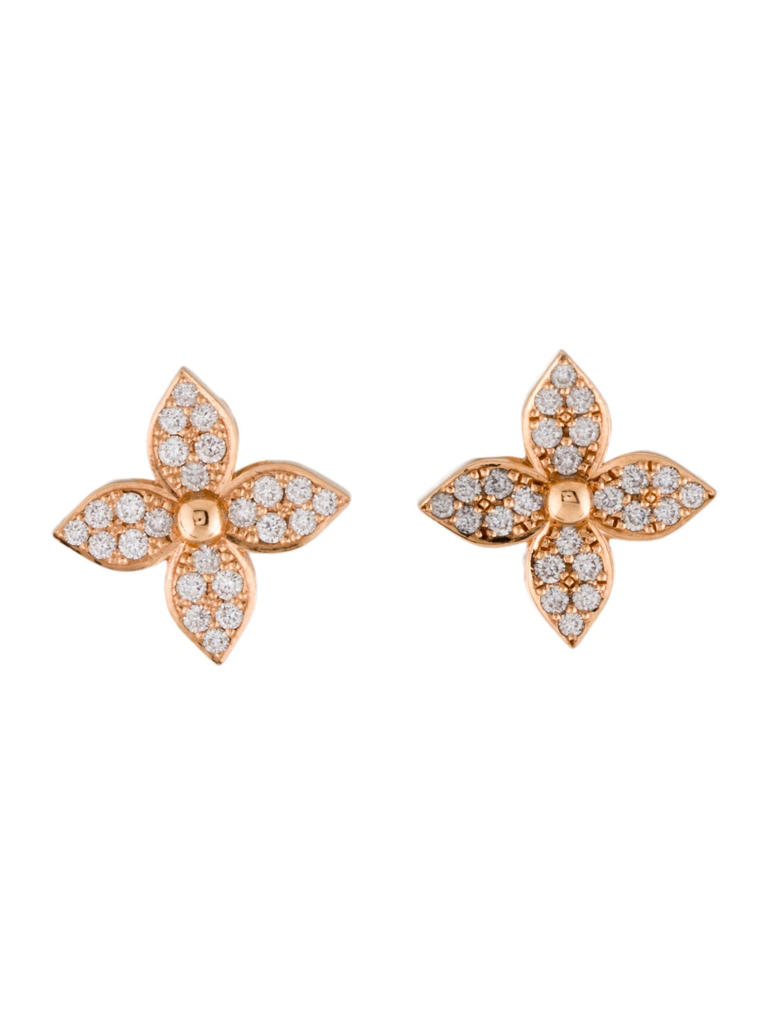 Louis Vuitton 18K Diamond Idylle Blossom Stud Earrings