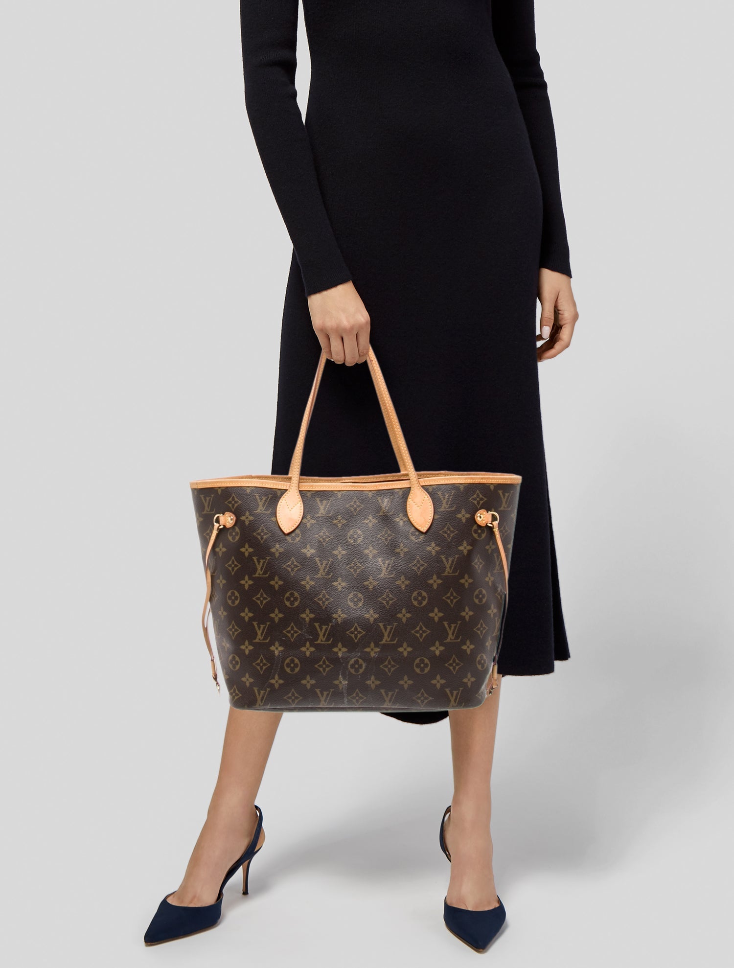 Louis Vuitton LV Monogram Neverfull w/Pouch MM Vintage