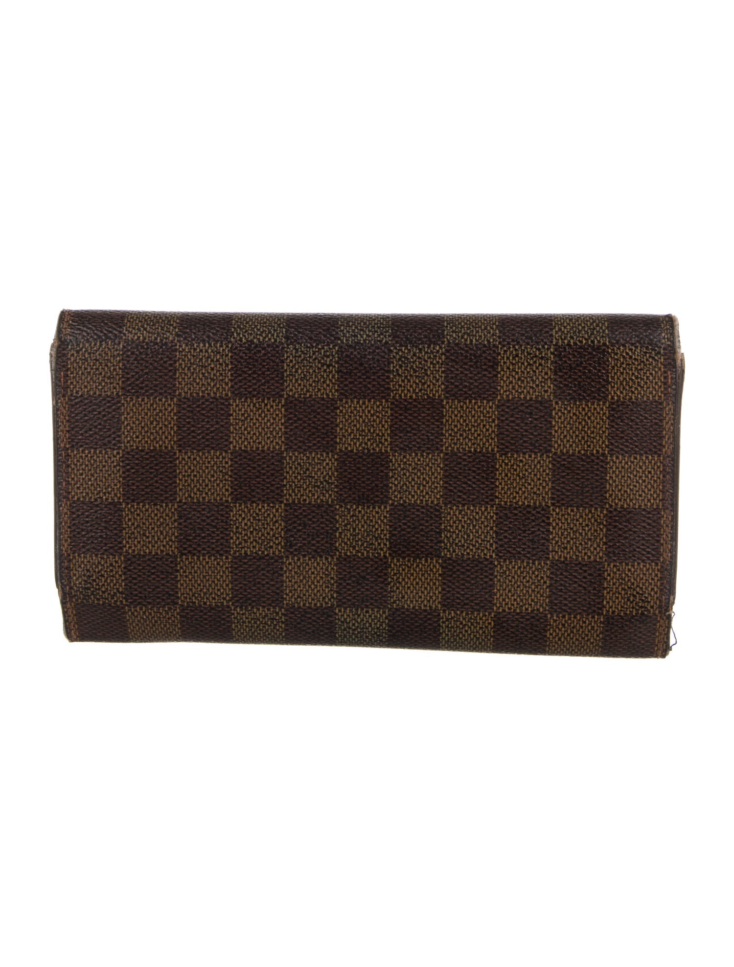 Louis Vuitton 2006 Damier Ebene Pattern Sarah Wallet