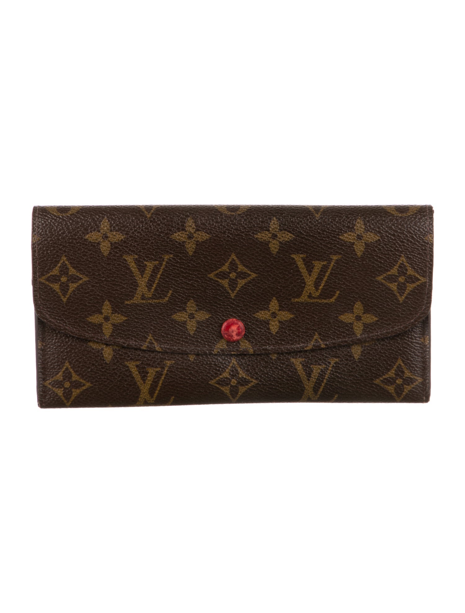 Louis Vuitton LV Monogram Coated Canvas Emilie Wallet