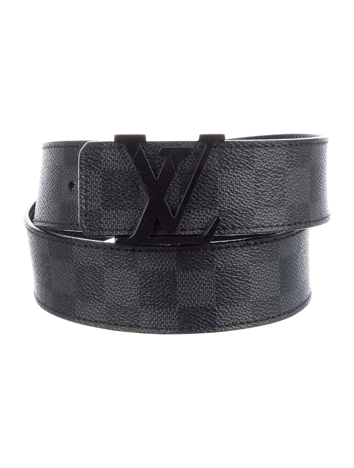Louis Vuitton 2017 Damier Graphite Initiales 40MM Belt