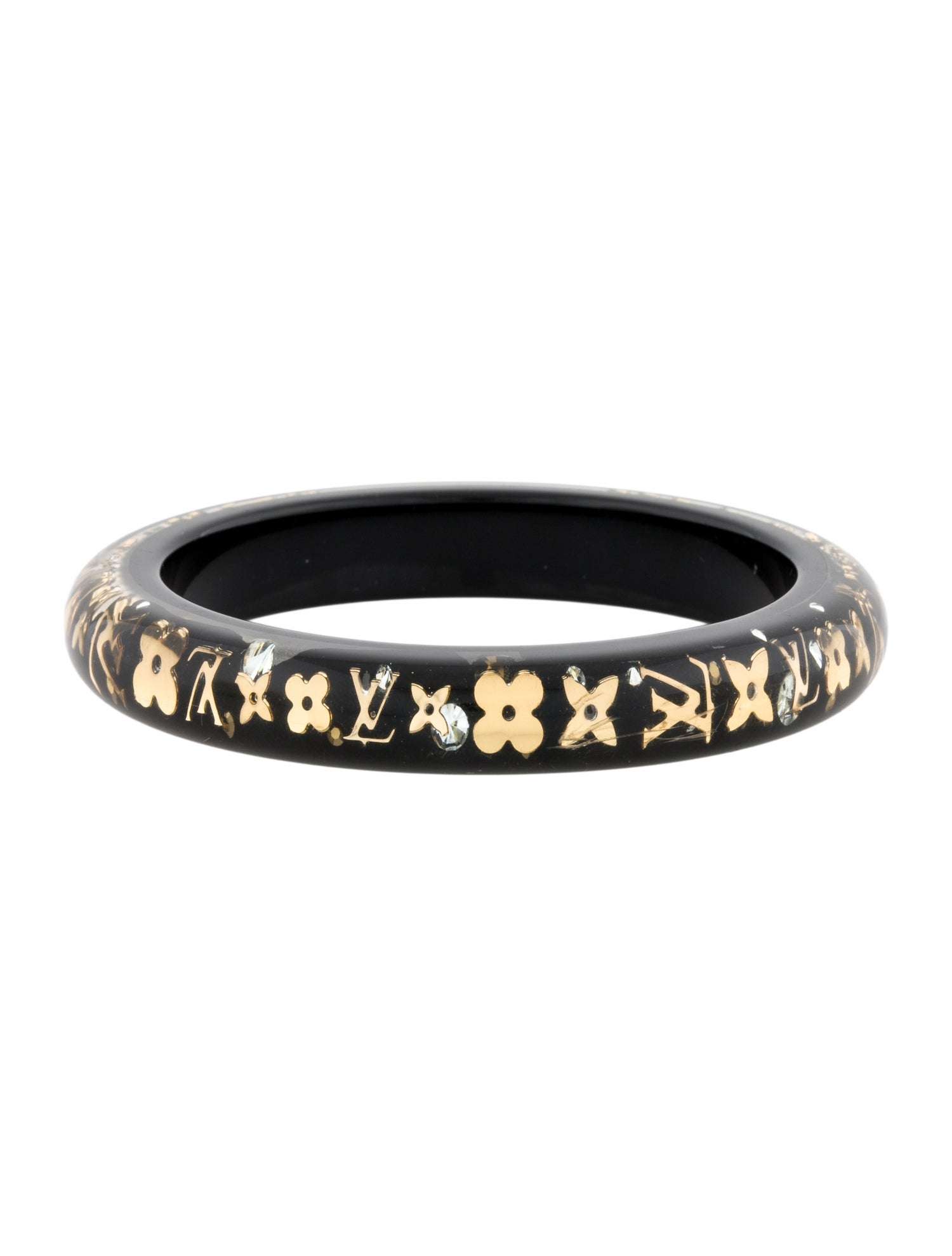 Louis Vuitton Resin & Crystal Inclusion Bangle Bracelet