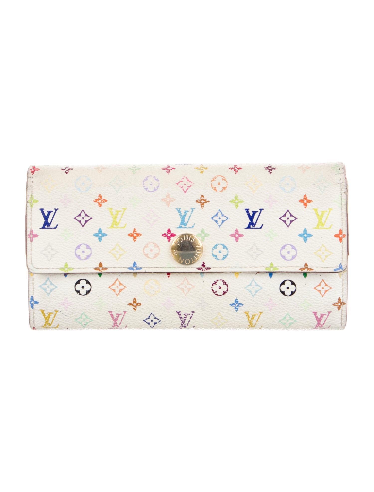 Louis Vuitton Multicolore Monogram Pattern Coated Canvas Sarah Wallet