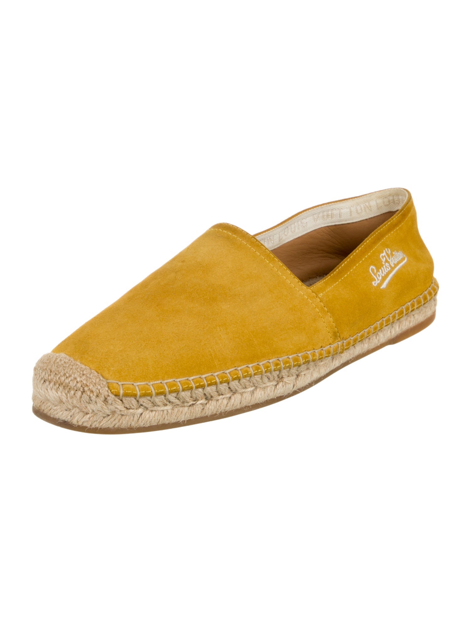 Louis Vuitton Suede Whipstitch Trim Espadrilles