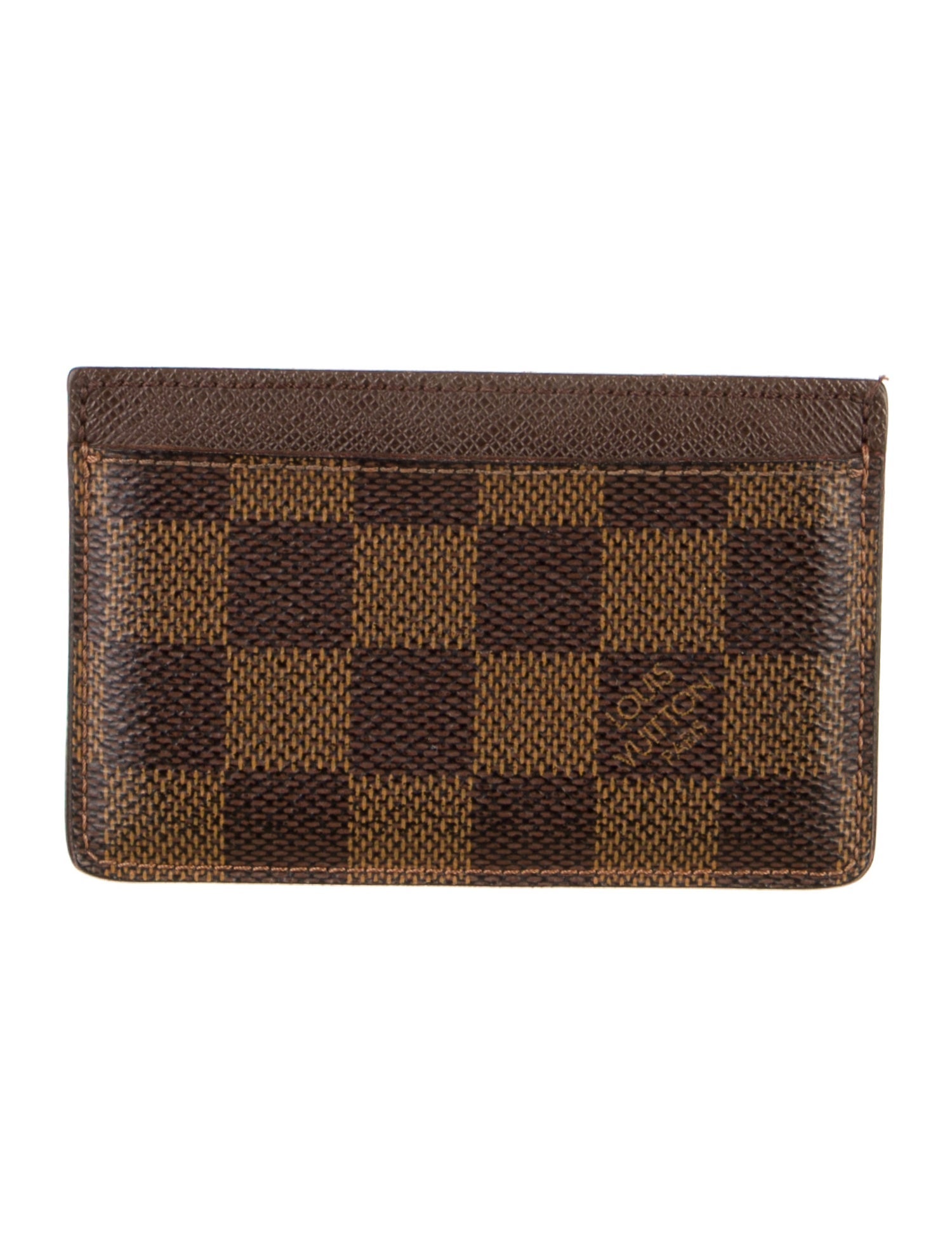 Louis Vuitton Damier Ebene Pattern Coated Canvas Card Case