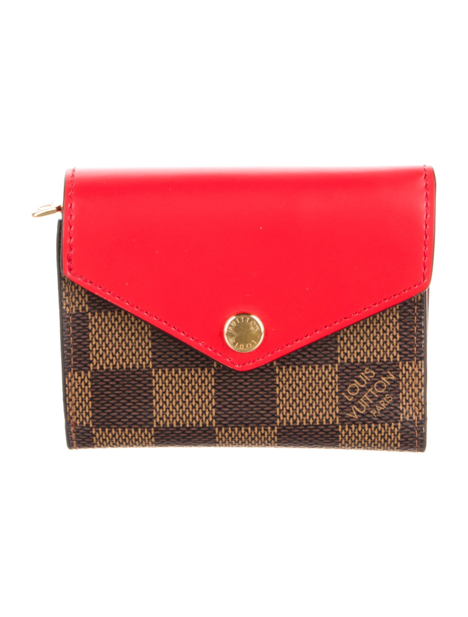 Louis Vuitton Damier Ebene Pattern Coated Canvas Zoé Wallet