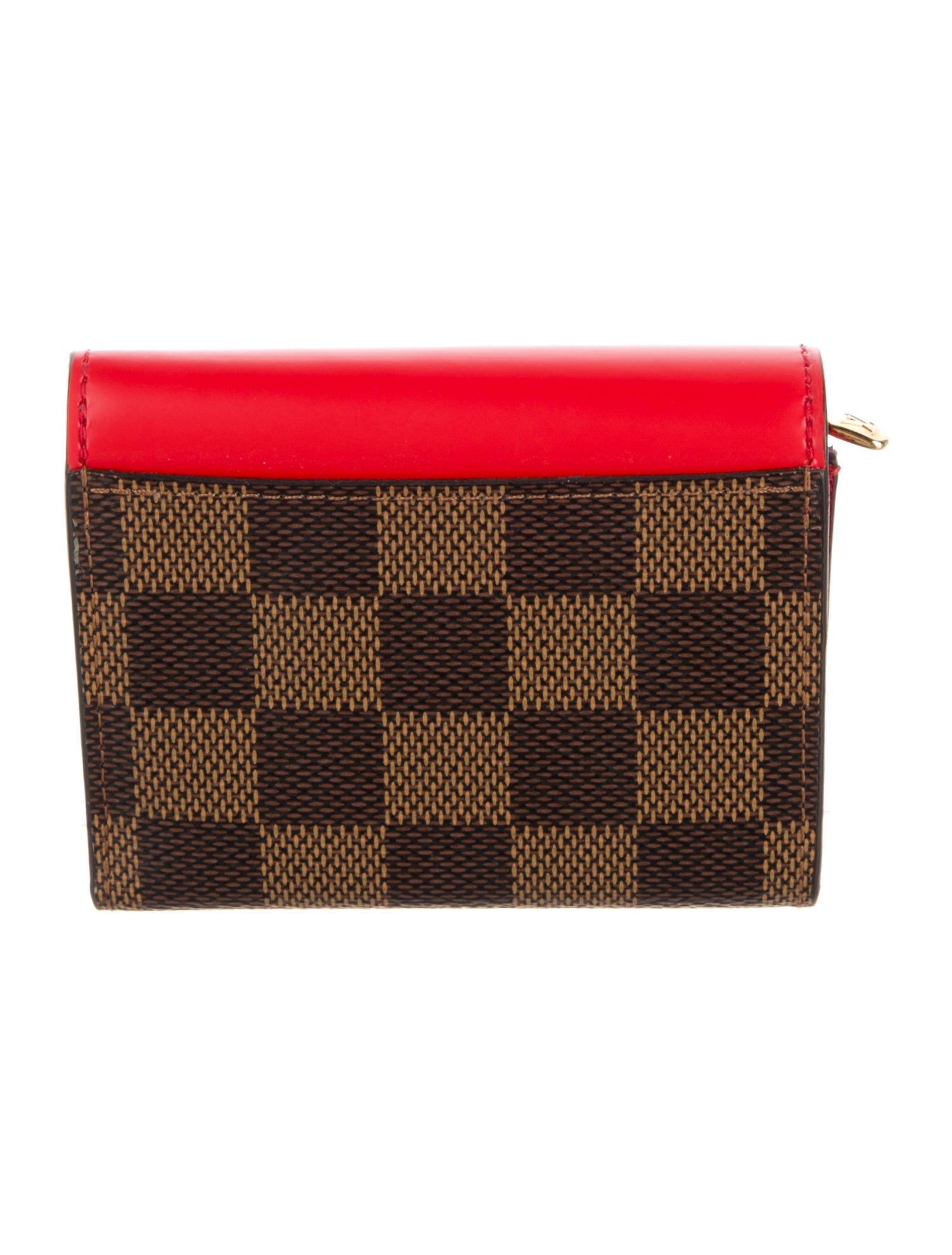 Louis Vuitton Damier Ebene Pattern Coated Canvas Zoé Wallet