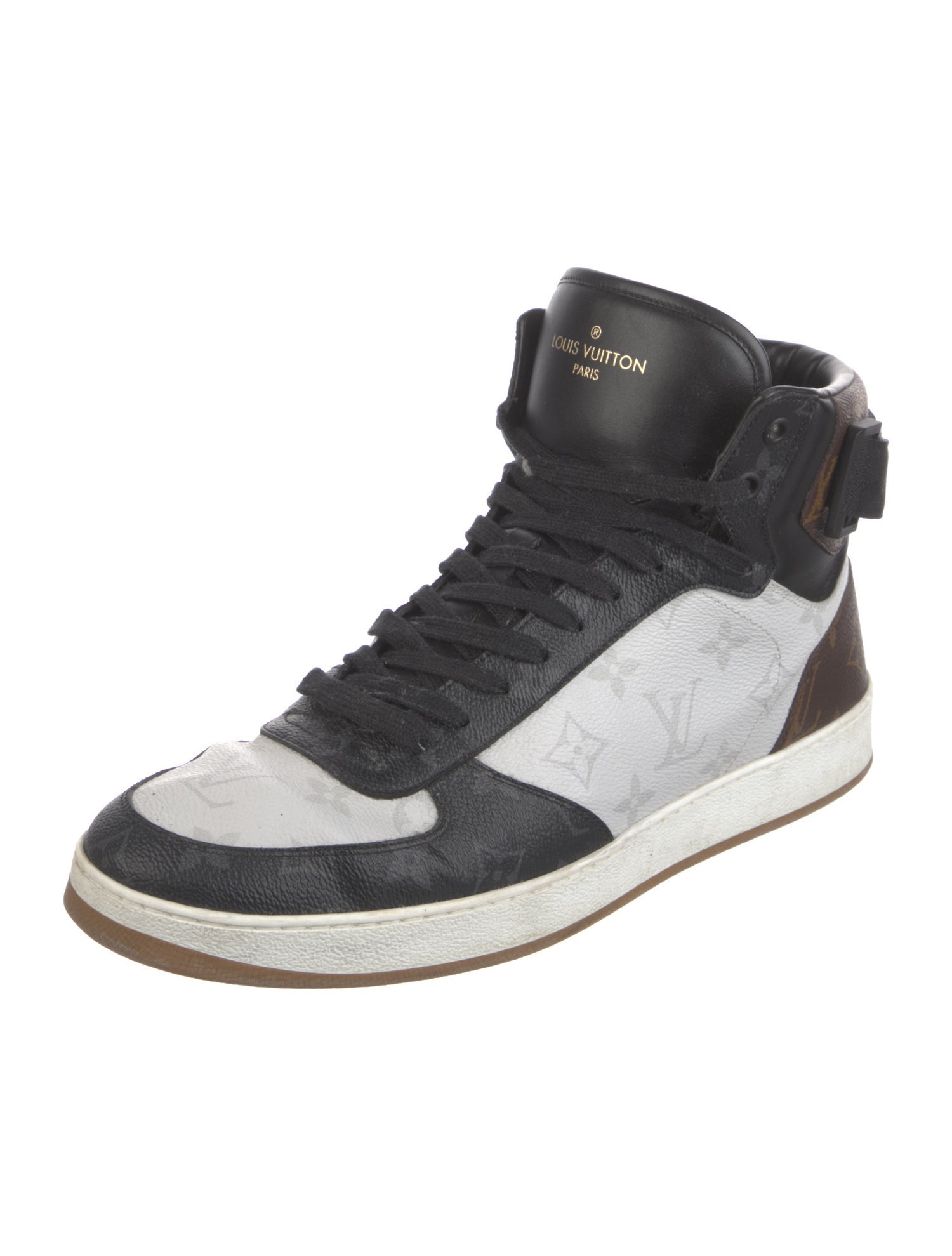 Louis Vuitton LV Monogram Leather Trim Embellishment Sneakers