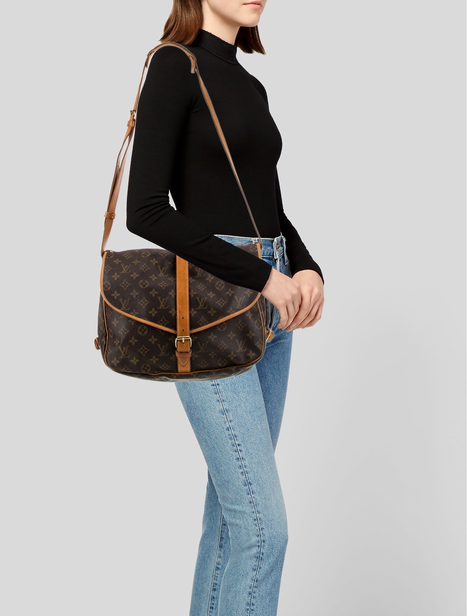 Louis Vuitton LV Monogram Saumur 35