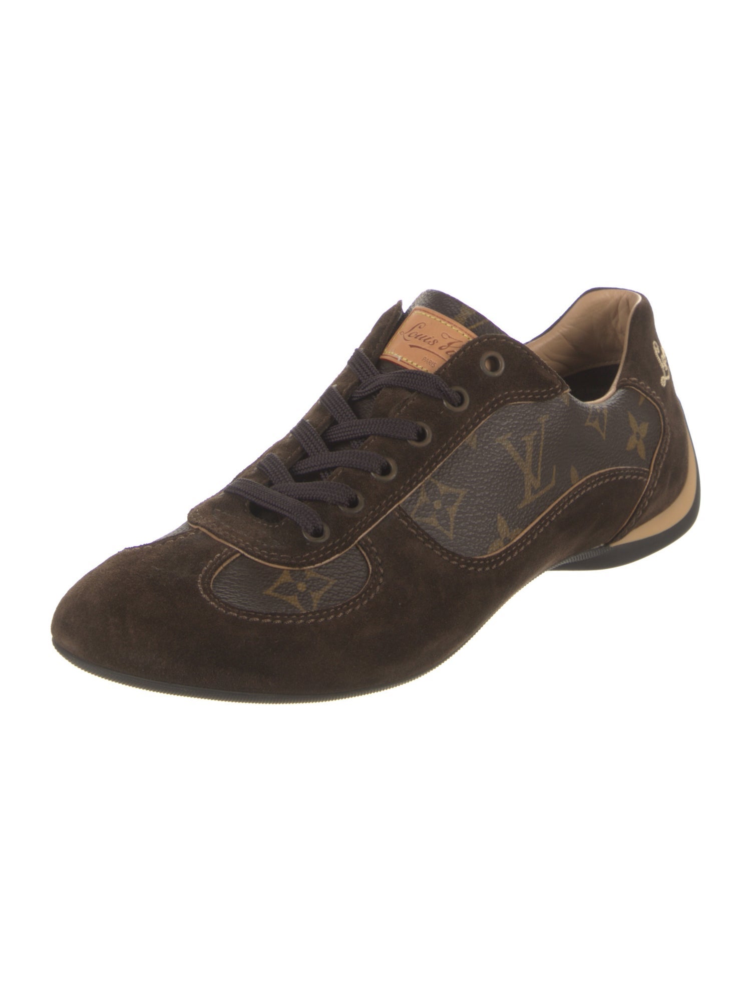Louis Vuitton Monogram Pattern Suede Sneakers
