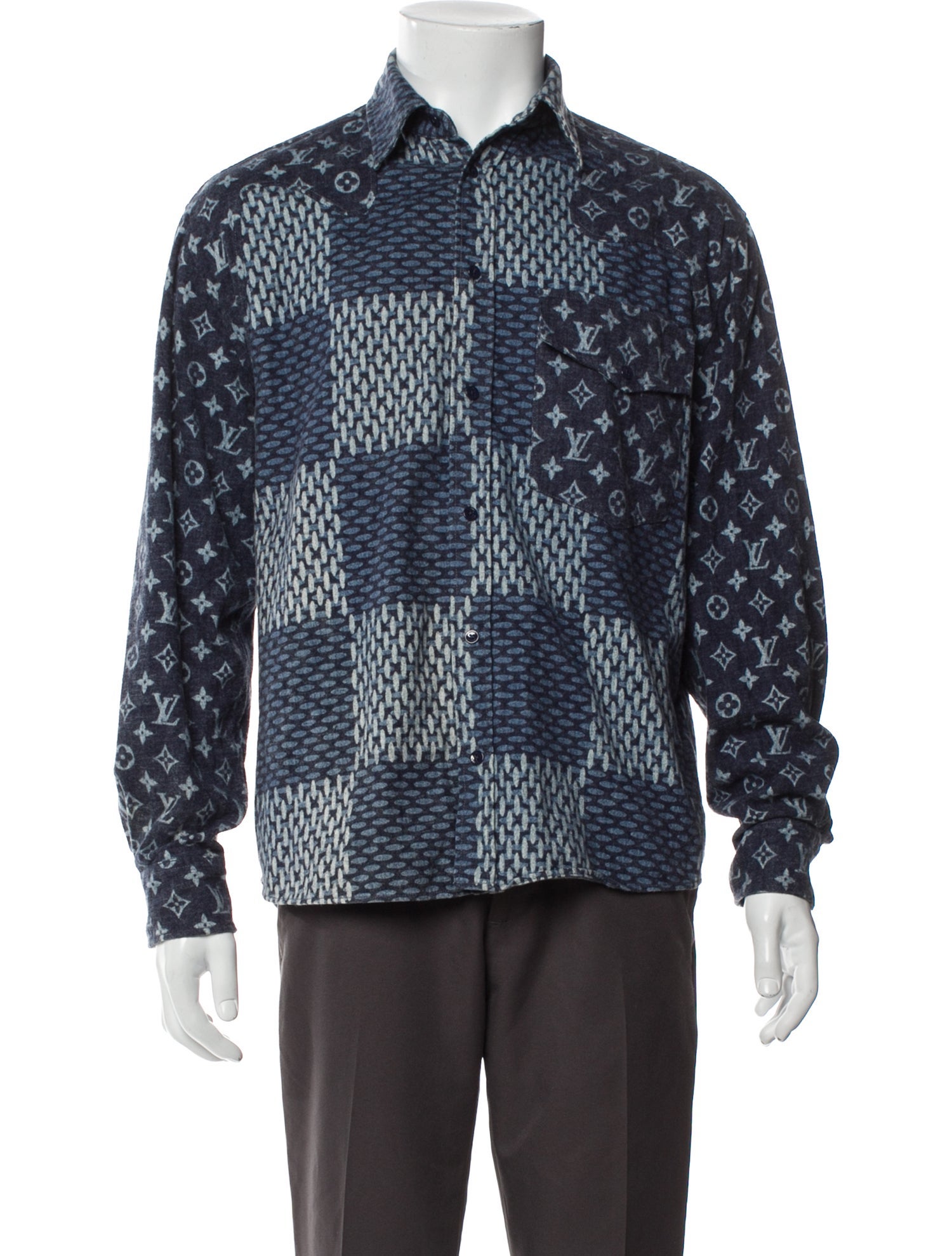 Louis Vuitton 2020 LV Monogram Denim Shirt