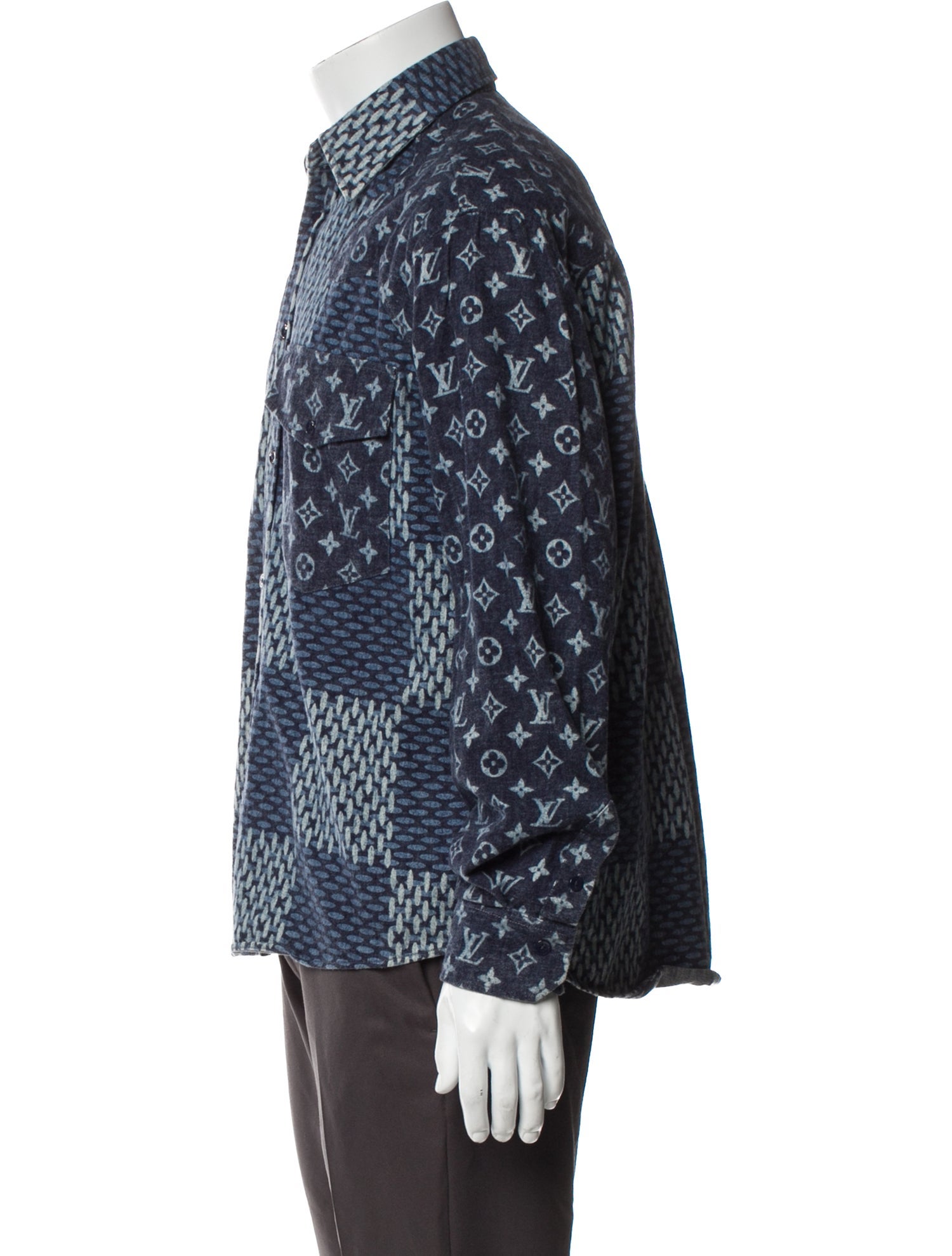 Louis Vuitton 2020 LV Monogram Denim Shirt