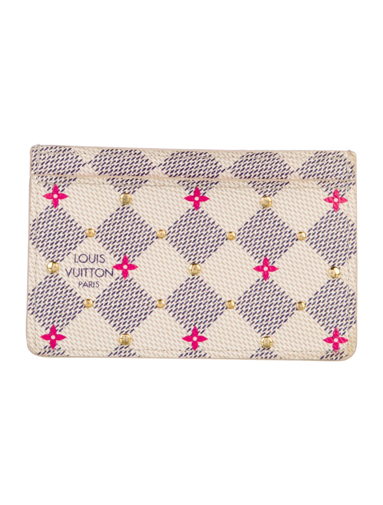 Louis Vuitton Damier Azur Pattern Coated Canvas Card Holder