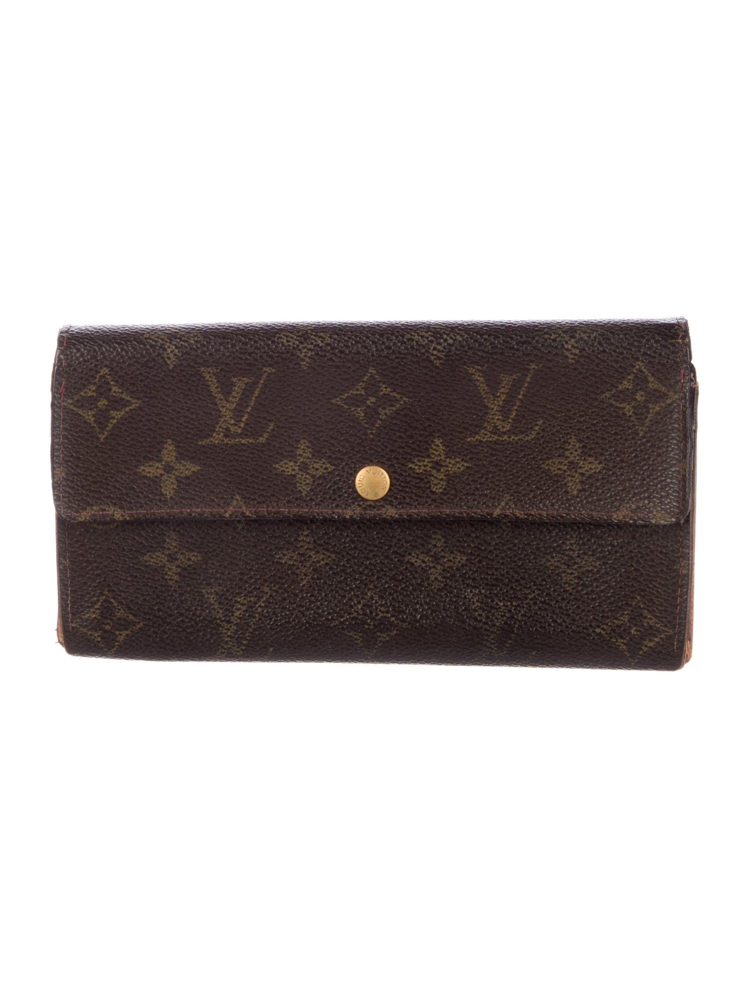Louis Vuitton LV Monogram Coated Canvas Sarah Wallet