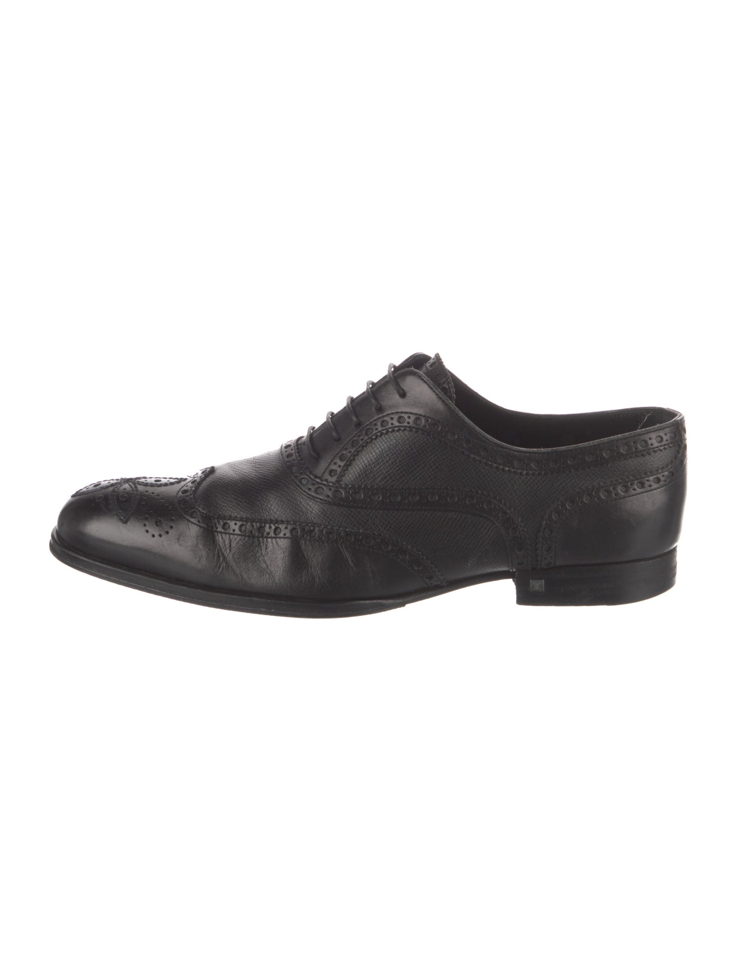 Louis Vuitton Leather Eyelet Trim Brogues