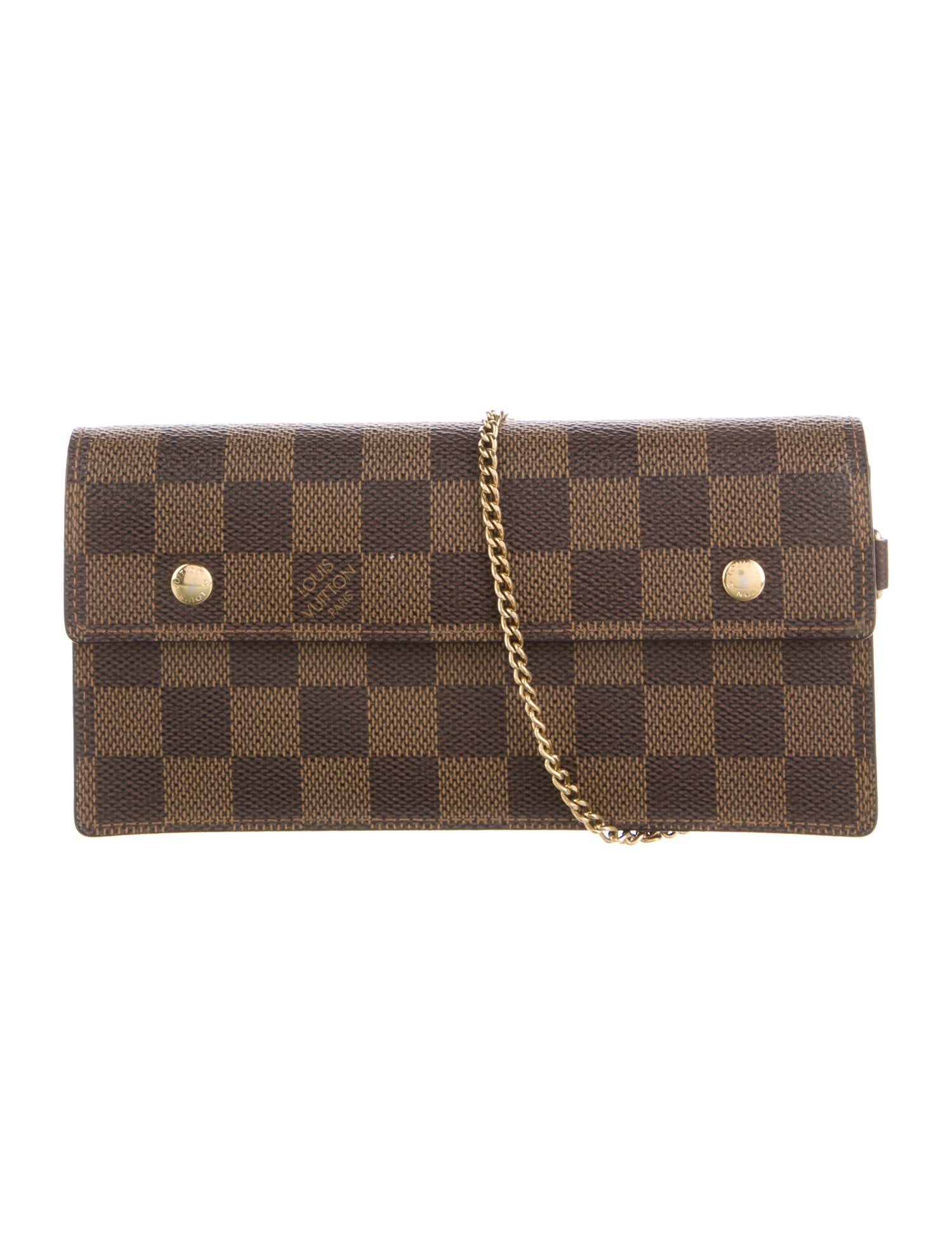 Louis Vuitton Vintage Damier Ebene Pattern Accordeon Wallet