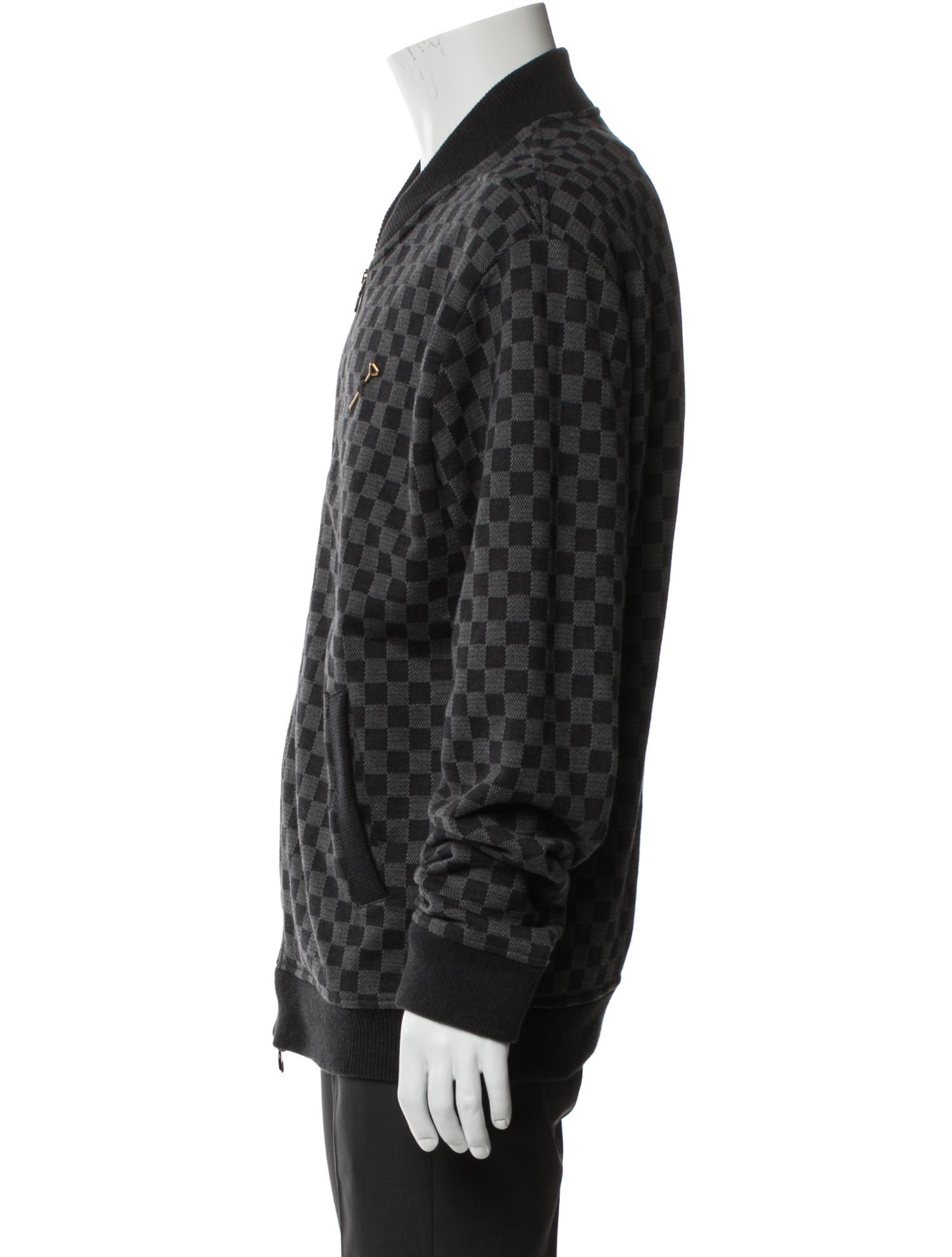 Louis Vuitton 2021 Damier Graphite Pattern Bomber Jacket